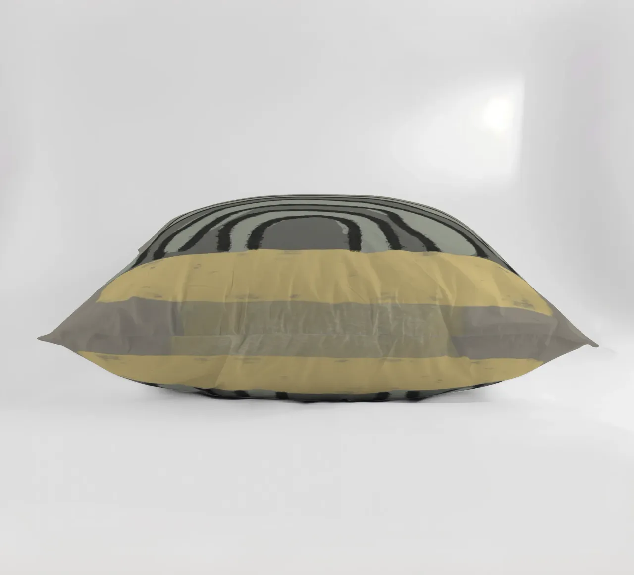 Organic and geometric shapes in green and yellow cuscino da Imaginative