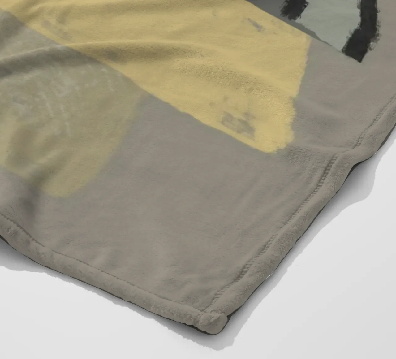 Organic and geometric shapes in green and yellow coperta in pile da Imaginative
