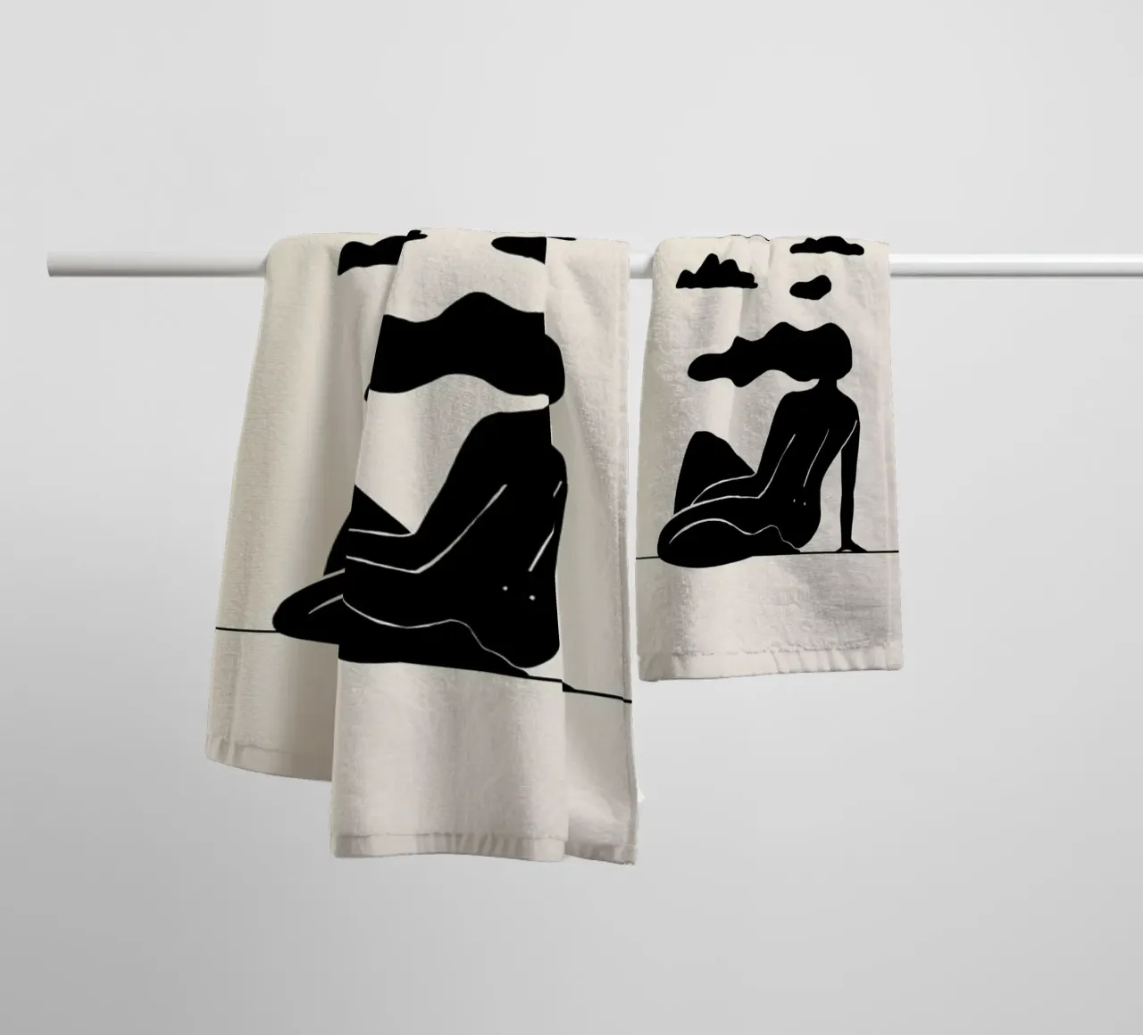 Head in the CLouds 2 asciugamano da bagno da Graphite