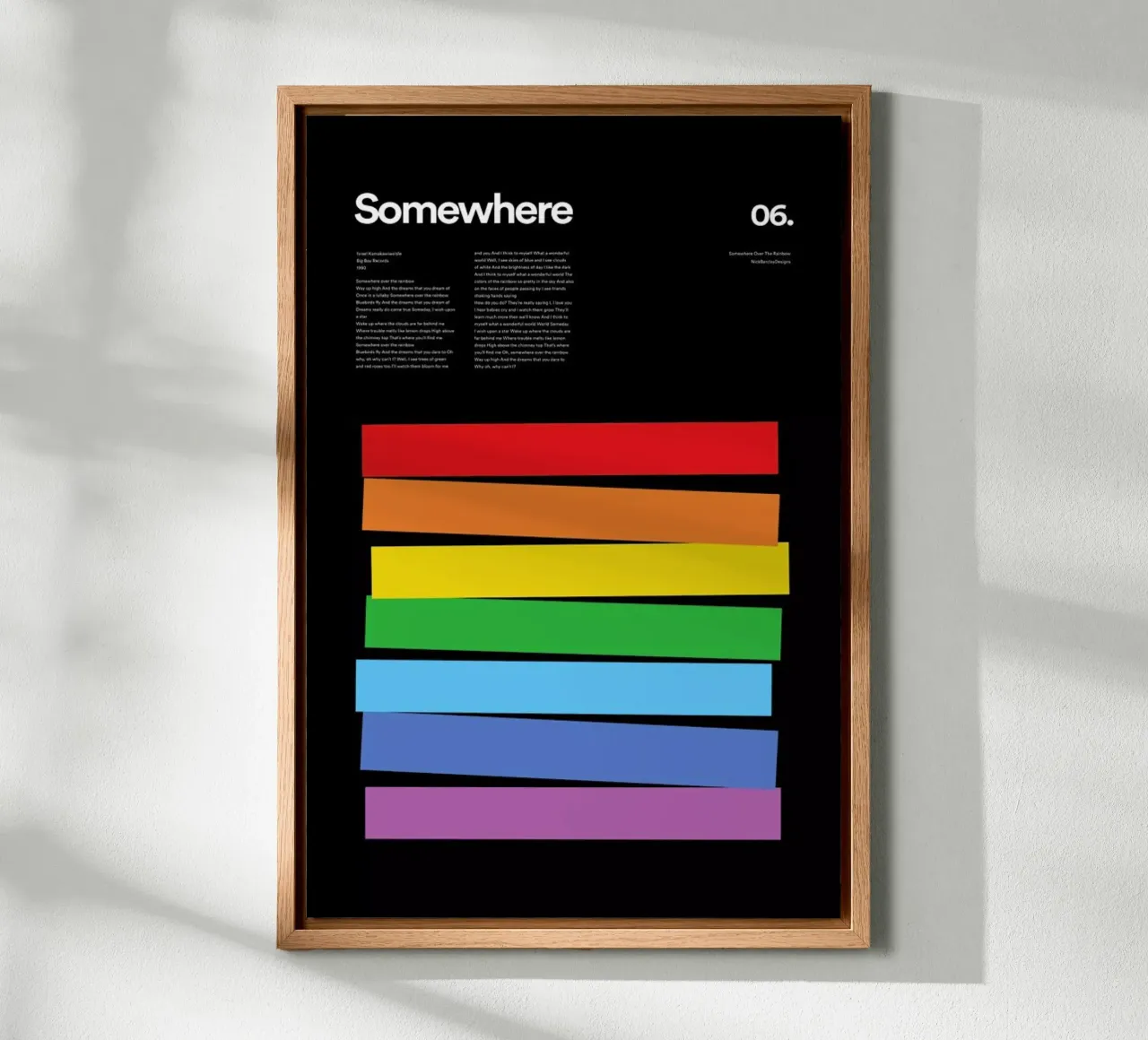 Somewhere over the Rainbow 06 tela con Cornice a cassetta da Nick Barclay