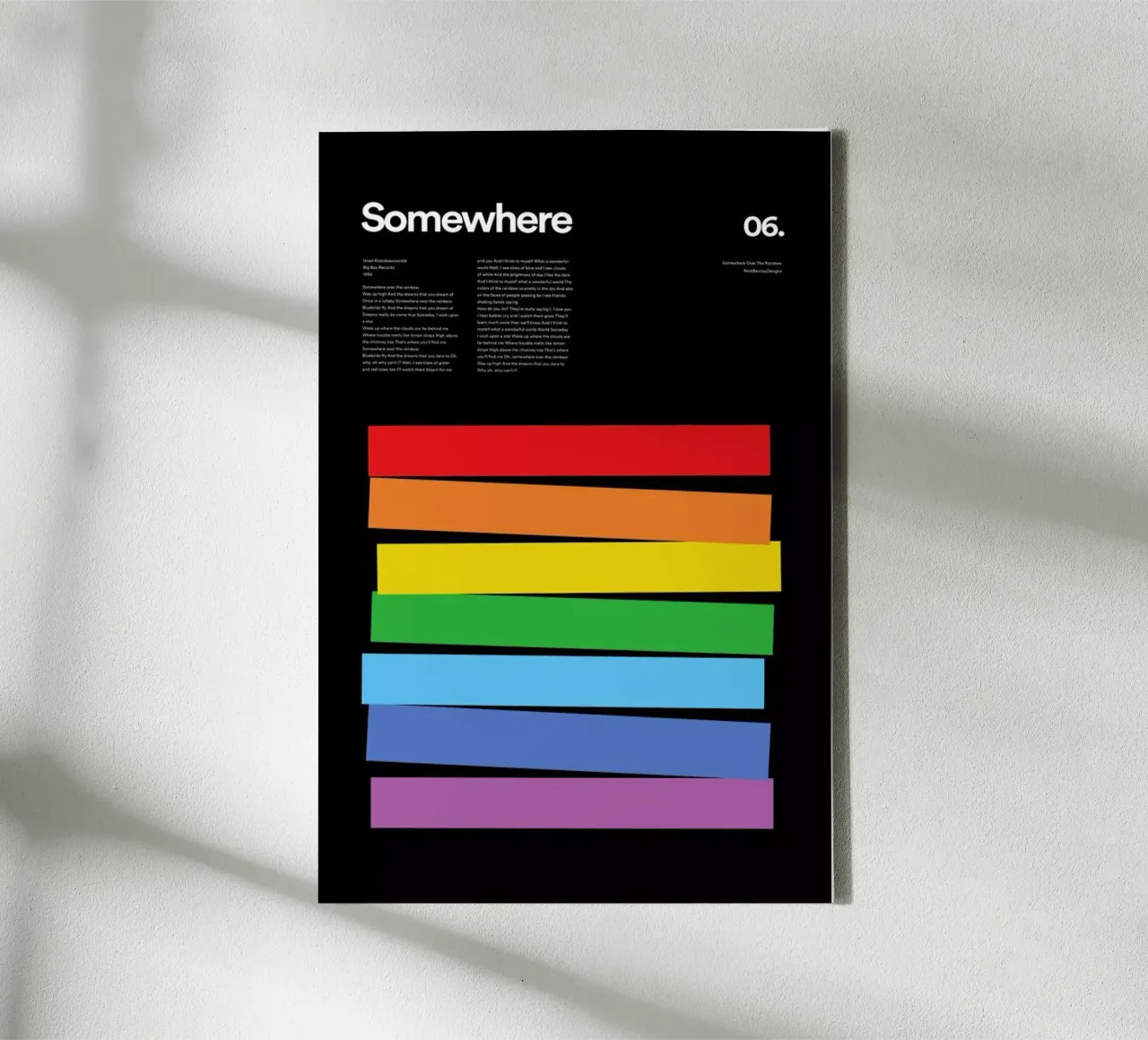 Somewhere over the Rainbow 06 tela con Cornice a cassetta da Nick Barclay