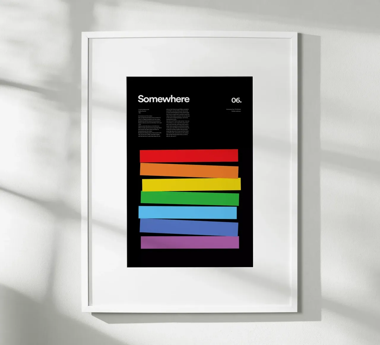 Somewhere over the Rainbow 06 poster con telaio in alluminio da Nick Barclay