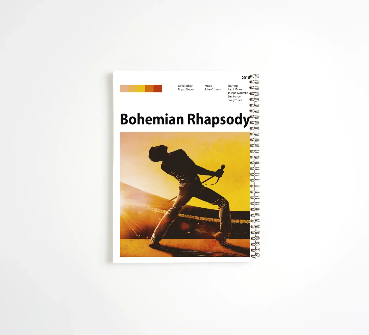 Bohemian Rhapsody spiral notebook by 🎞 The Movie Wall