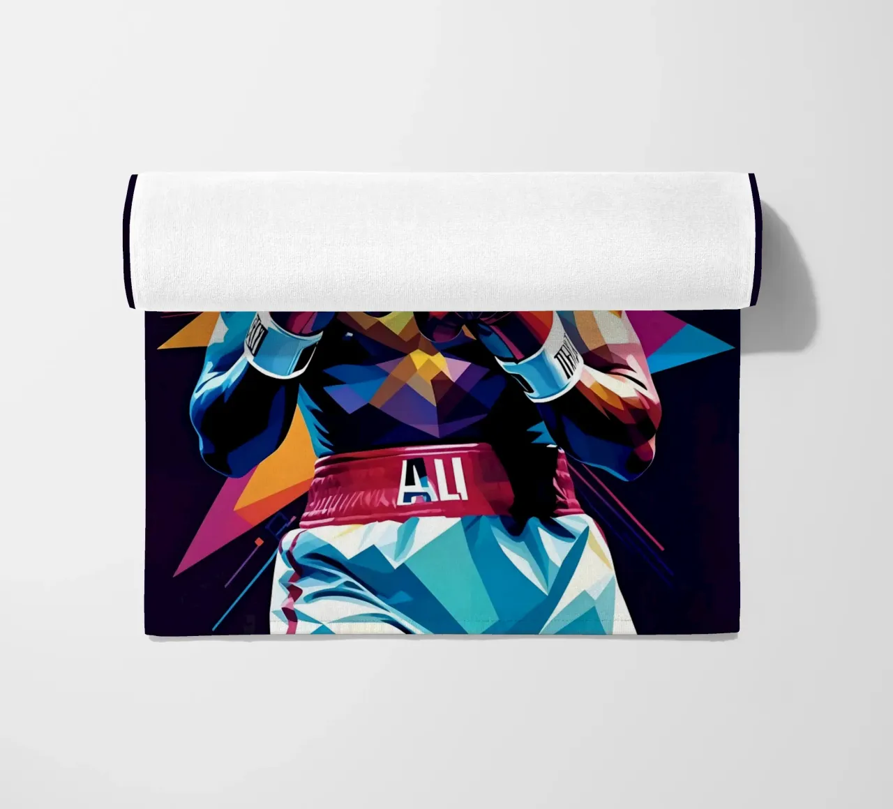 Muhammad Ali wpap art beach towel by BONANZA