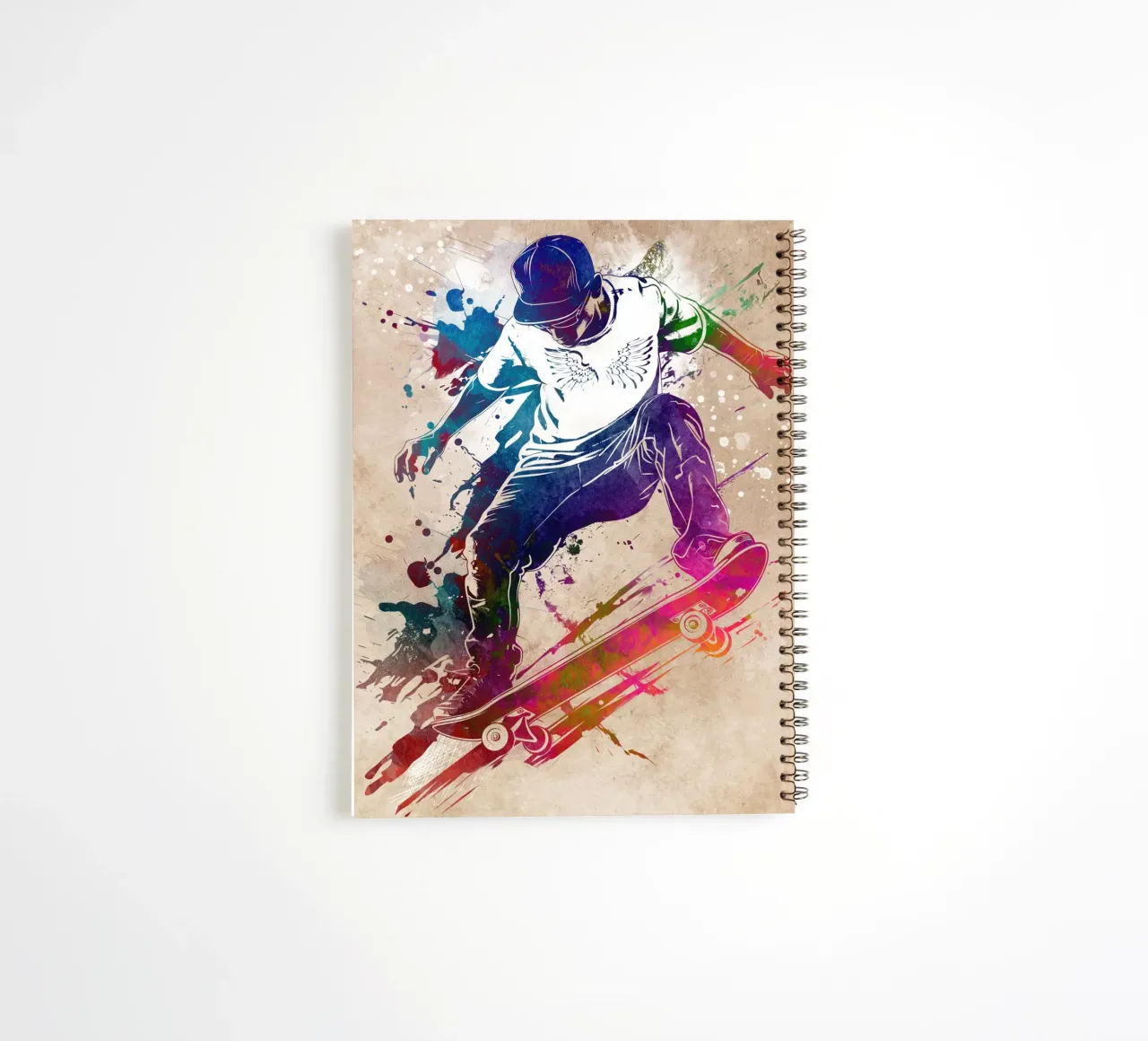 Skateboarder sport art spiral notebook by SPORT
