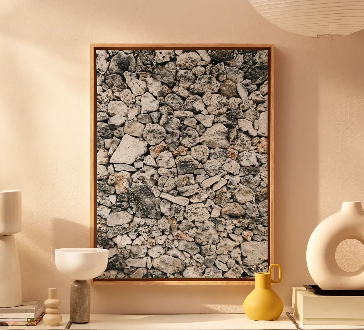 Quiete rustica tela con Cornice a cassetta da PhotoVibe Decor
