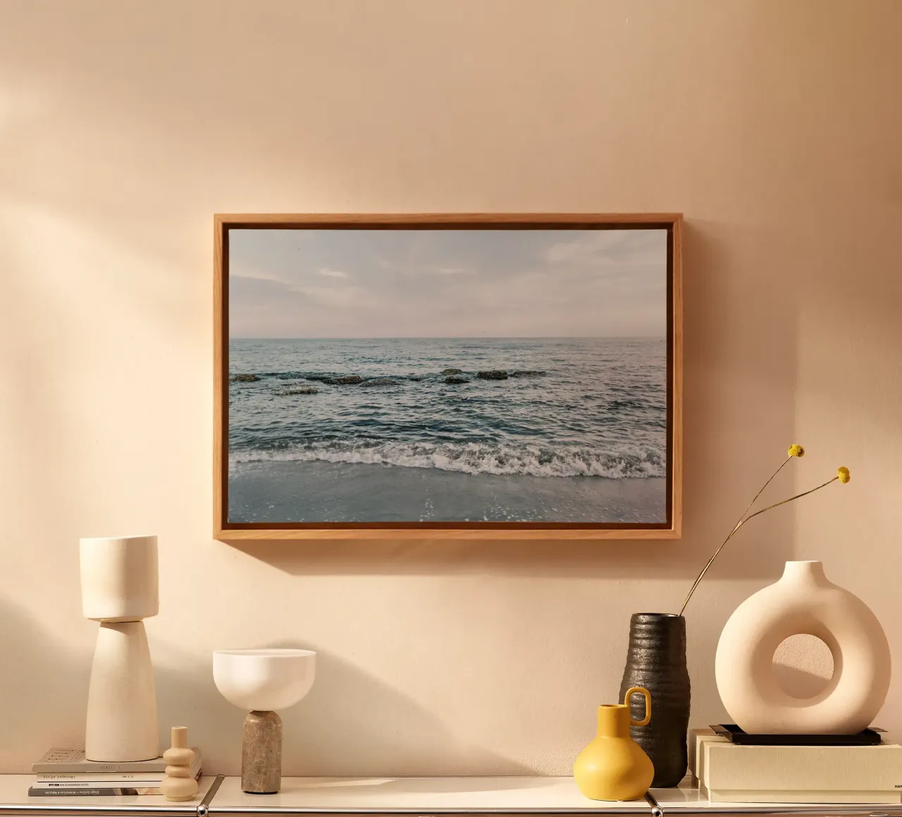 Quiete rustica tela con Cornice a cassetta da PhotoVibe Decor