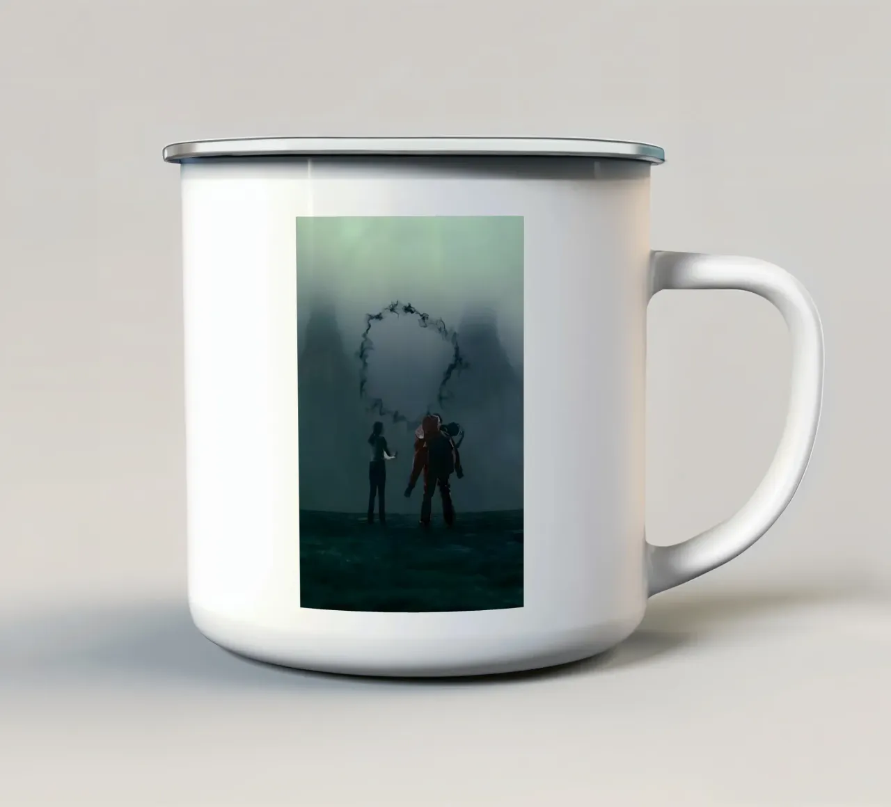 Arrival tazza in smalto da Low poly art