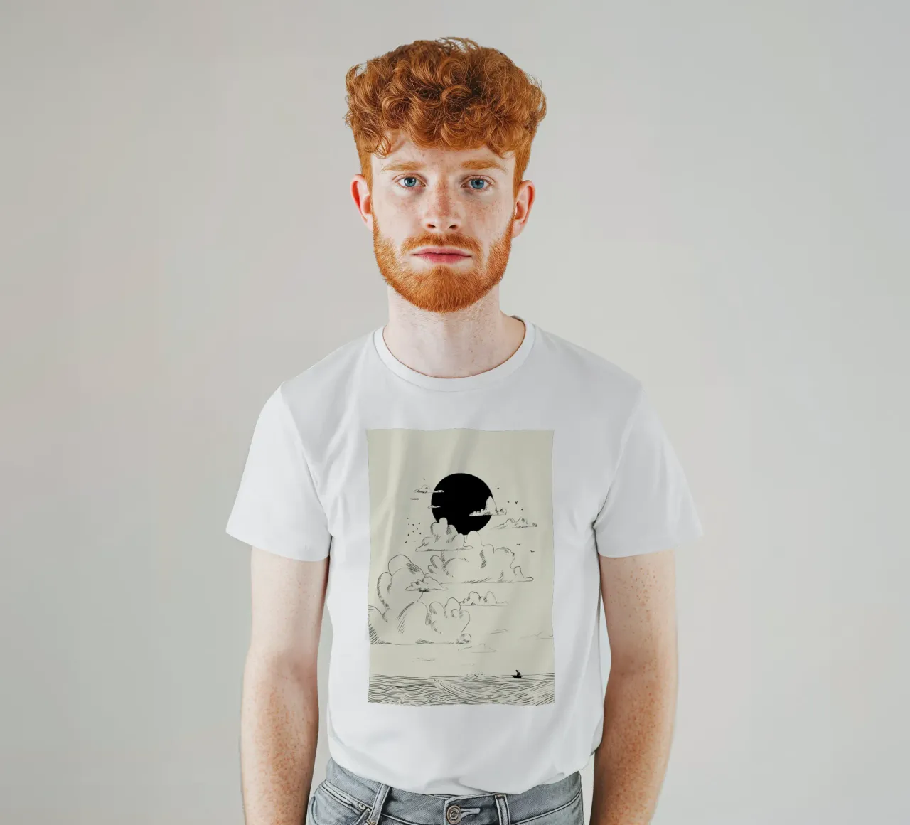 Clouds Above t-shirt da Graphite