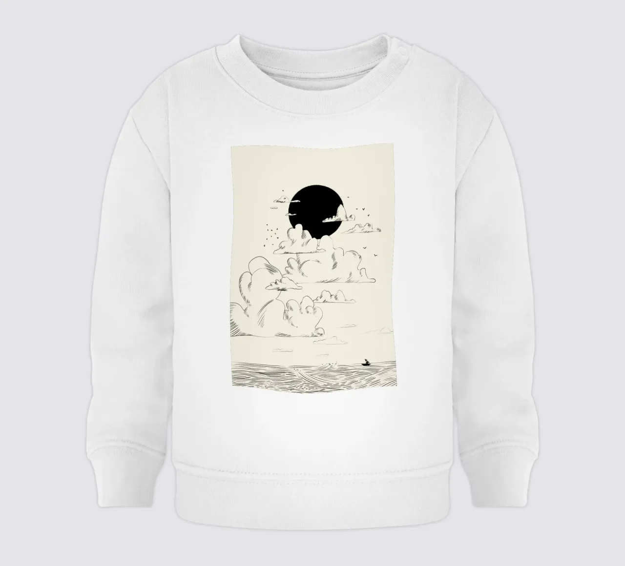 Clouds Above felpa neonato da Graphite