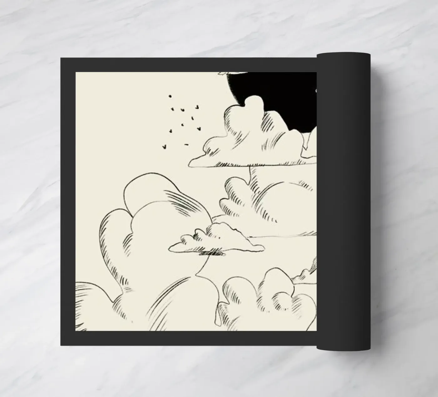 Clouds Above deurmat van Graphite