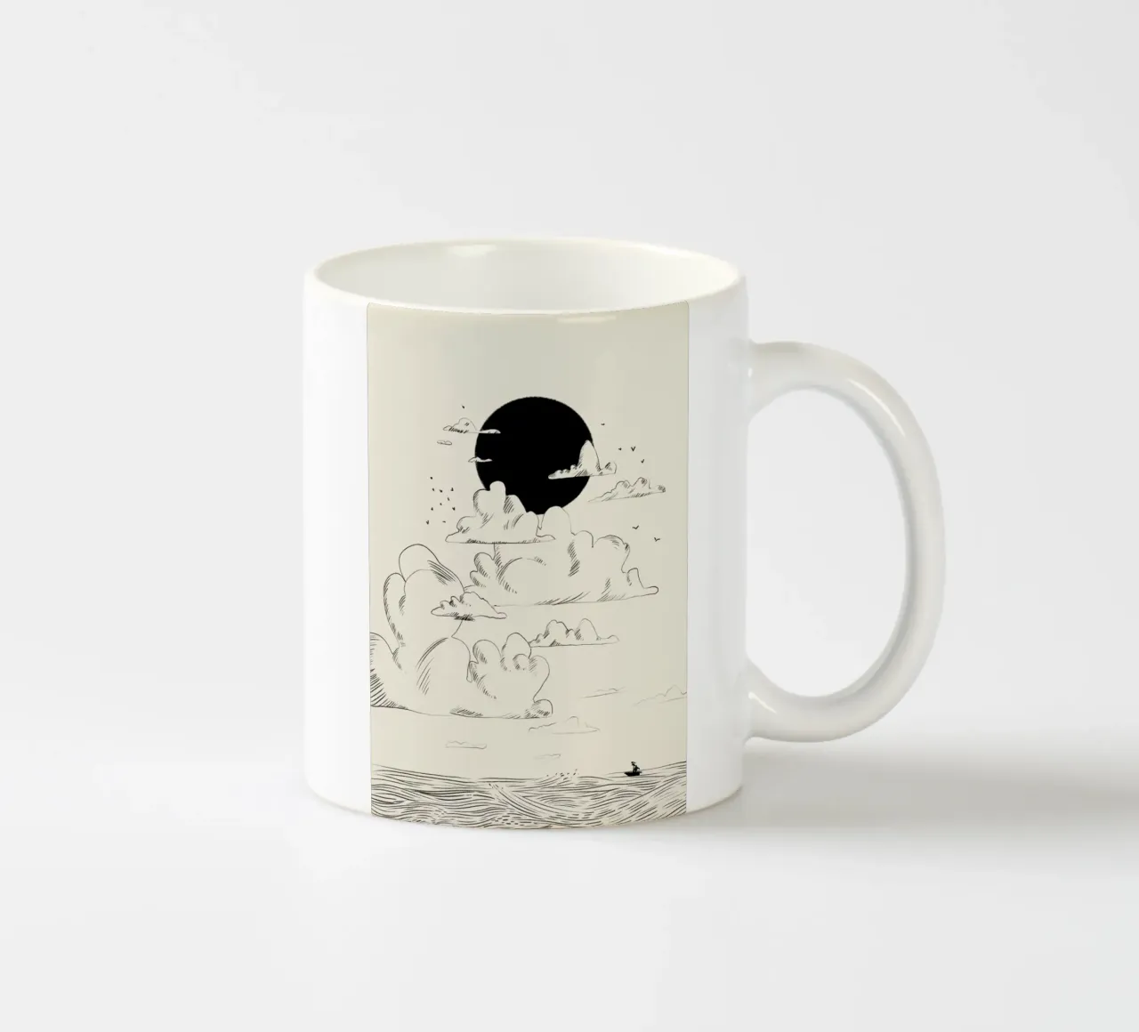 Clouds Above Keramik Tasse von Graphite