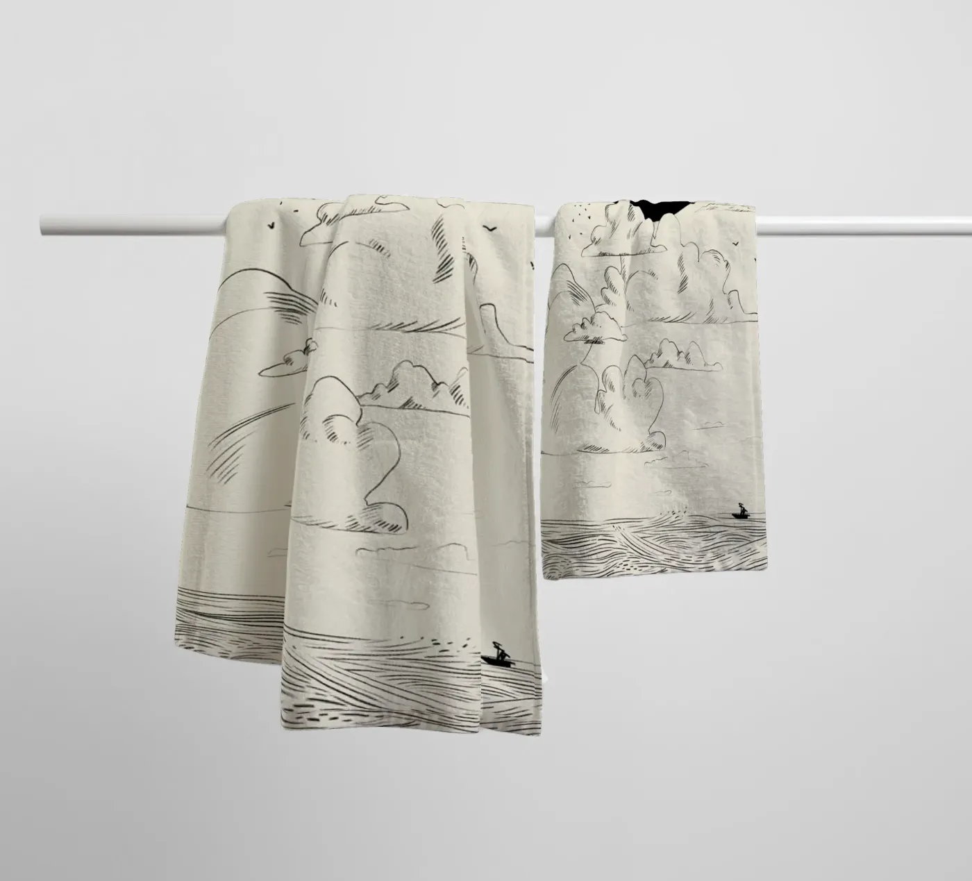Clouds Above towel by Graphite