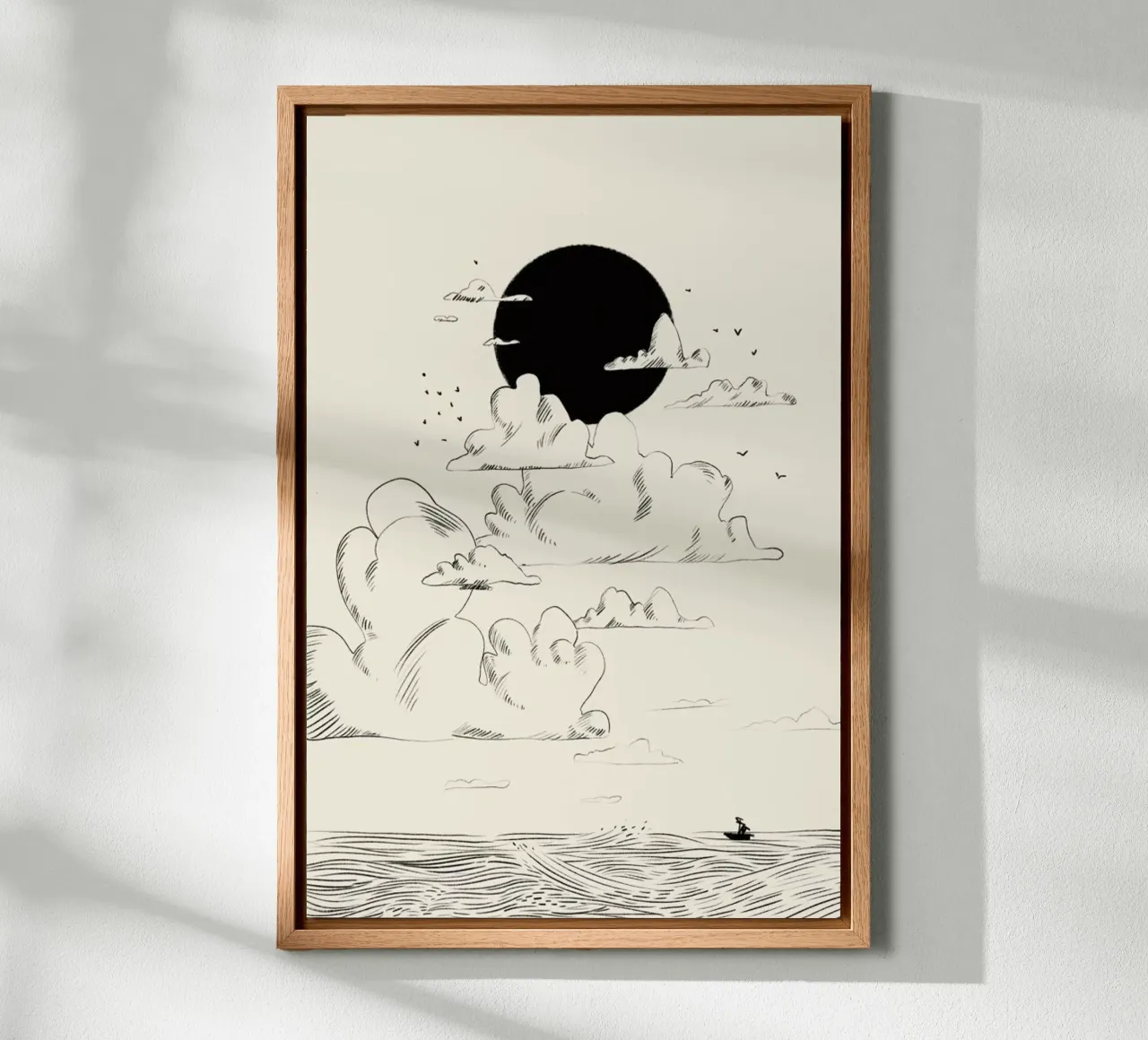 Clouds Above tela con Cornice a cassetta da Graphite