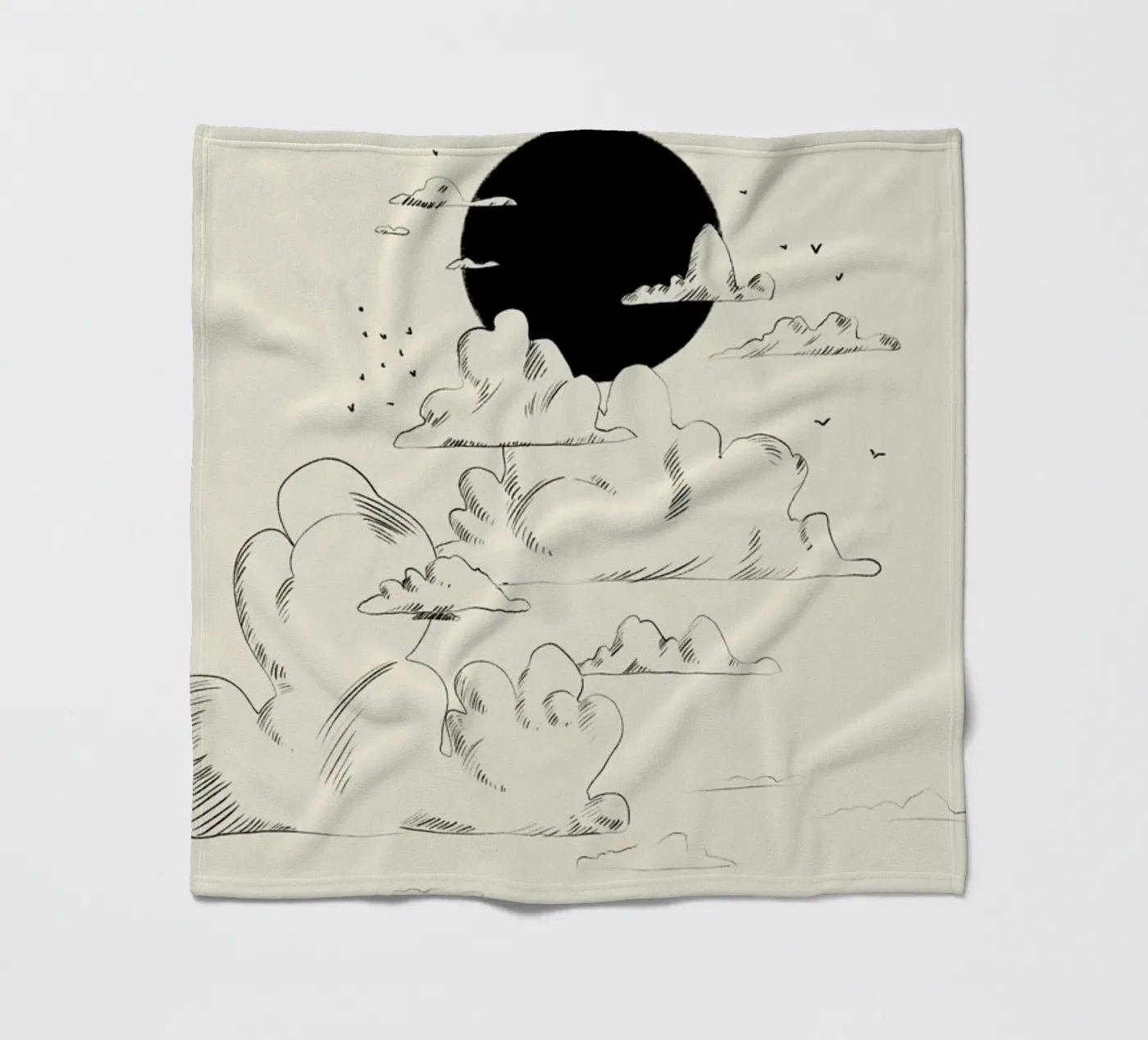 Clouds Above fleecedeken van Graphite