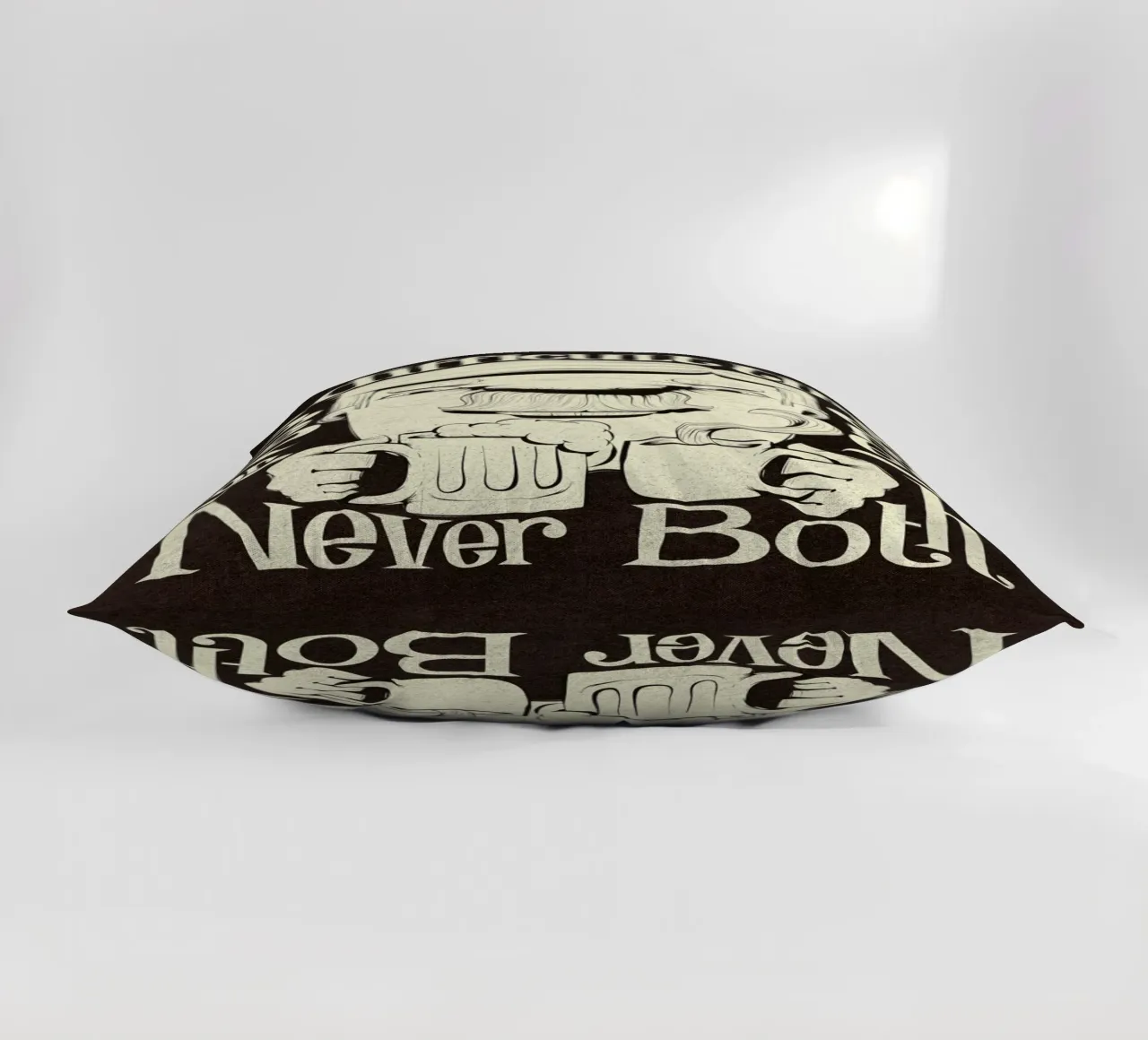 BEER OR COFFEE decorative cushion by Caio Beltrão