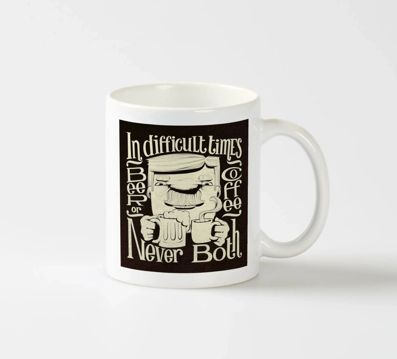 BEER OR COFFEE Keramik Tasse von Caio Beltrão