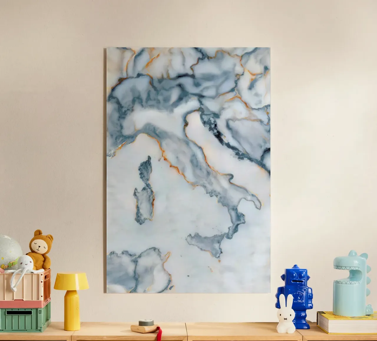 Italy Marble Map plexiglass da Octavian