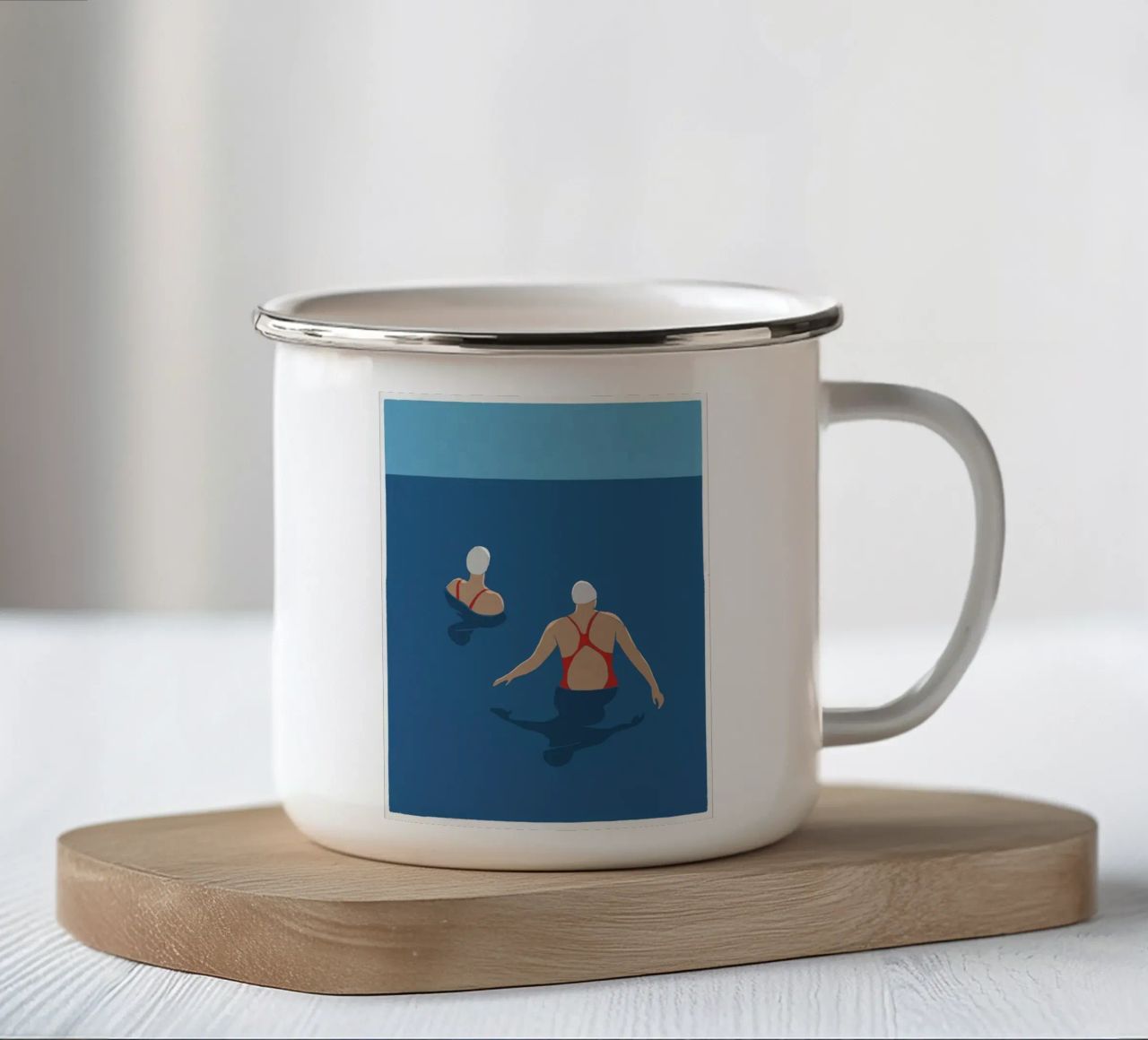 Tuffo in mare tazza in smalto da maryde shop