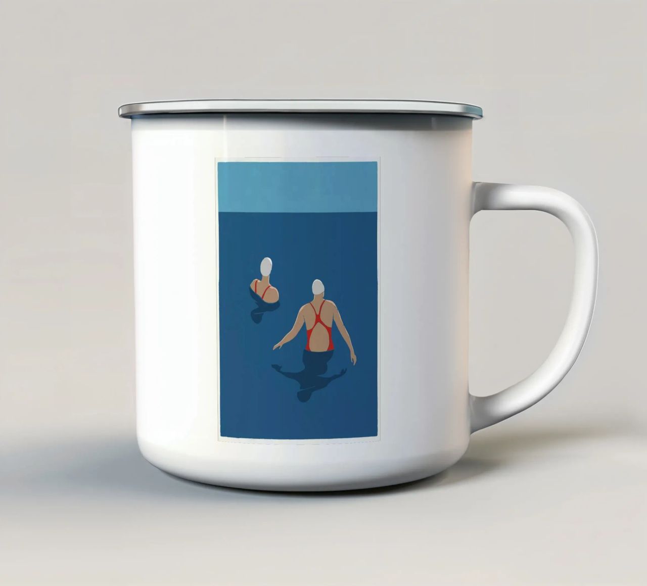 Tuffo in mare tazza in smalto da maryde shop