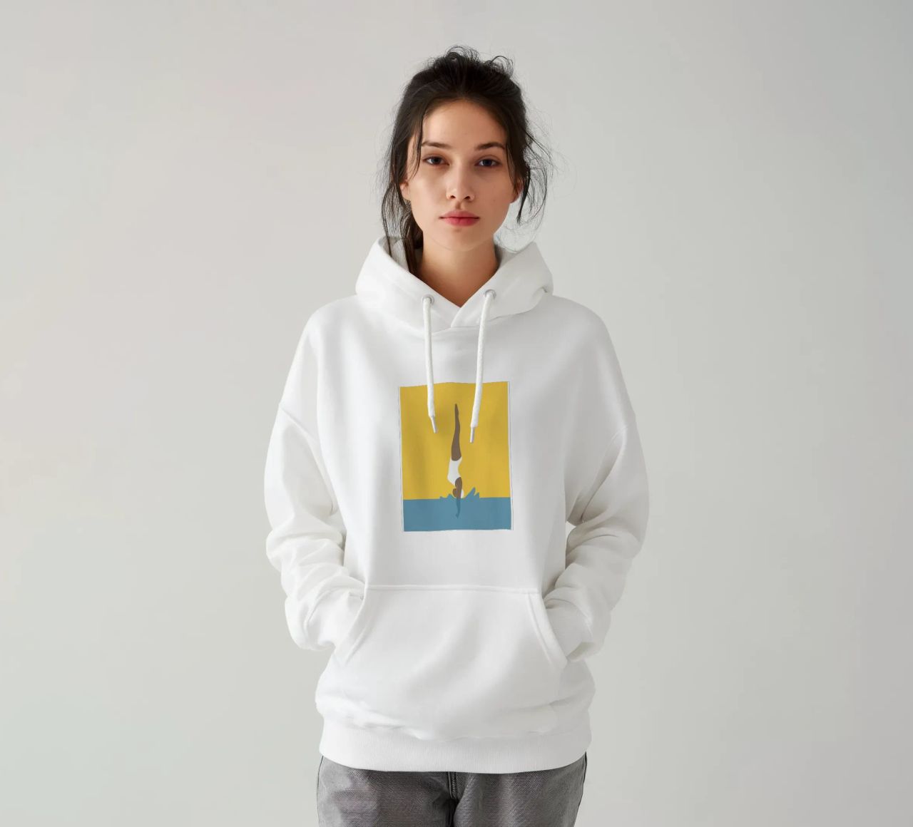 Ragazza subacquea felpa con cappuccio da maryde shop