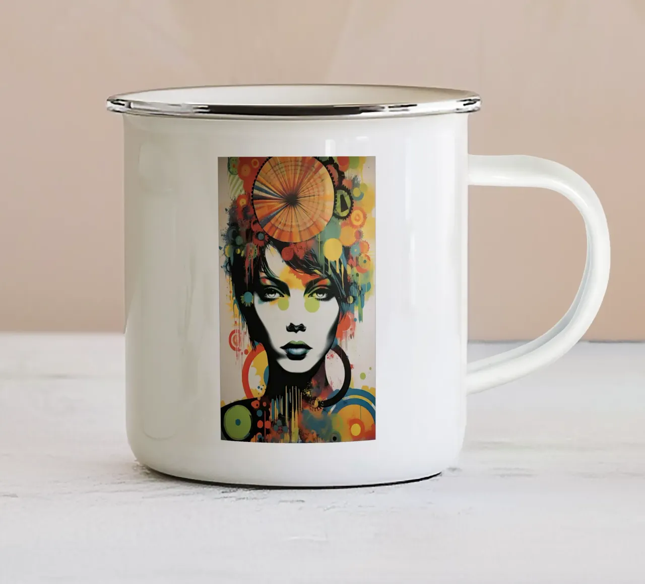 Arte da parete di Imagine tazza in smalto da Imagine
