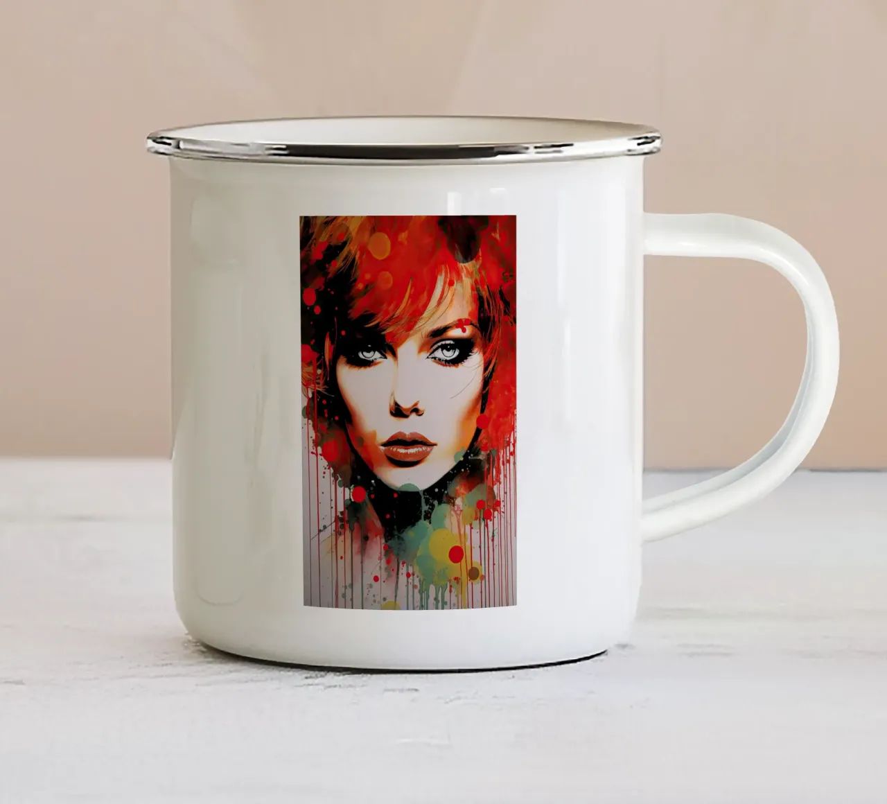 Arte da parete di Imagine tazza in smalto da Imagine