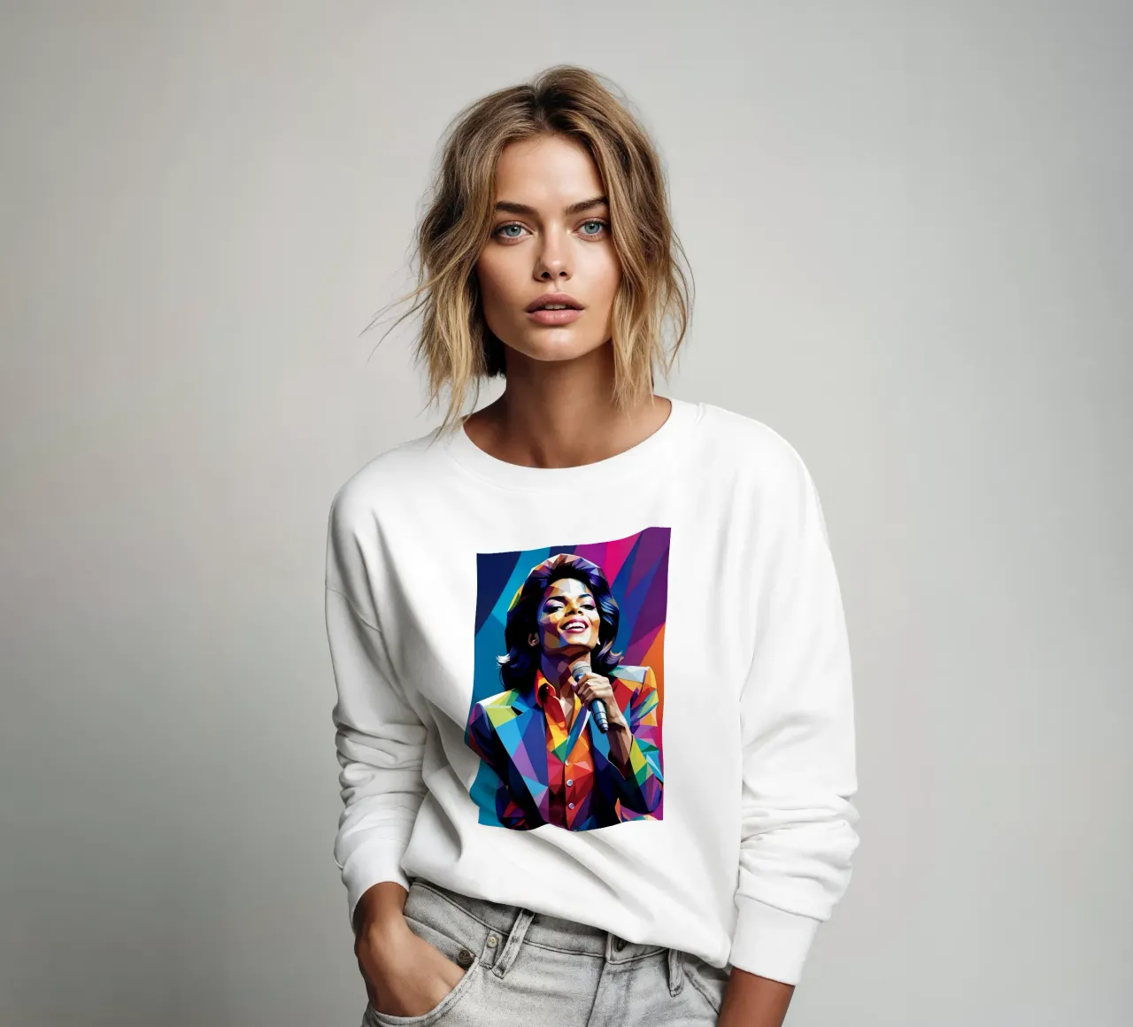 Michael Jackson, pop art colorata felpa da BONANZA