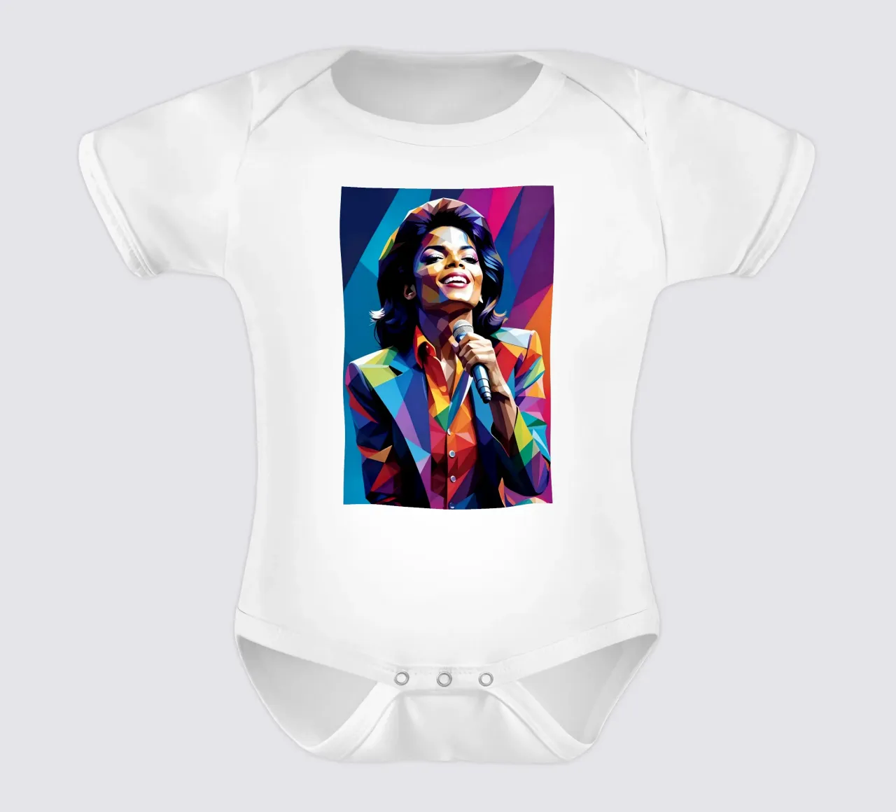 Michael Jackson, pop art colorata body neonato maniche corte da BONANZA