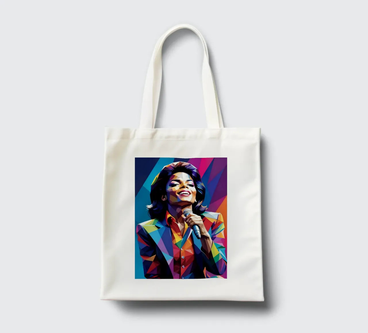 Michael Jackson, pop art colorata borsa in juta da BONANZA