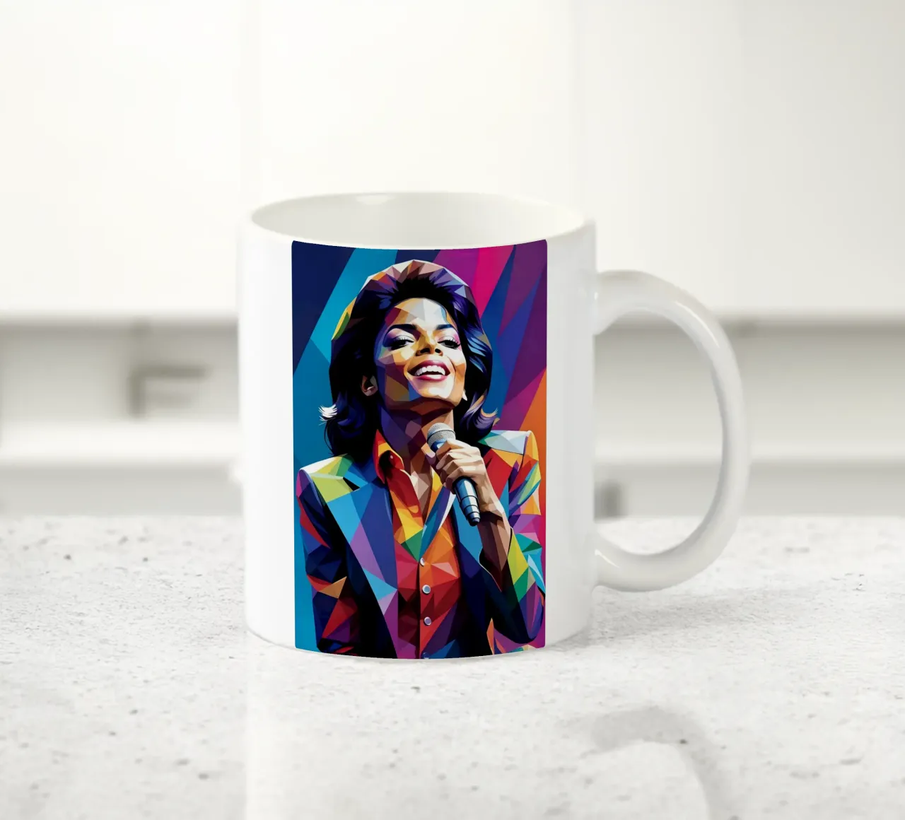 Michael Jackson, pop art colorata tazza in ceramica da BONANZA