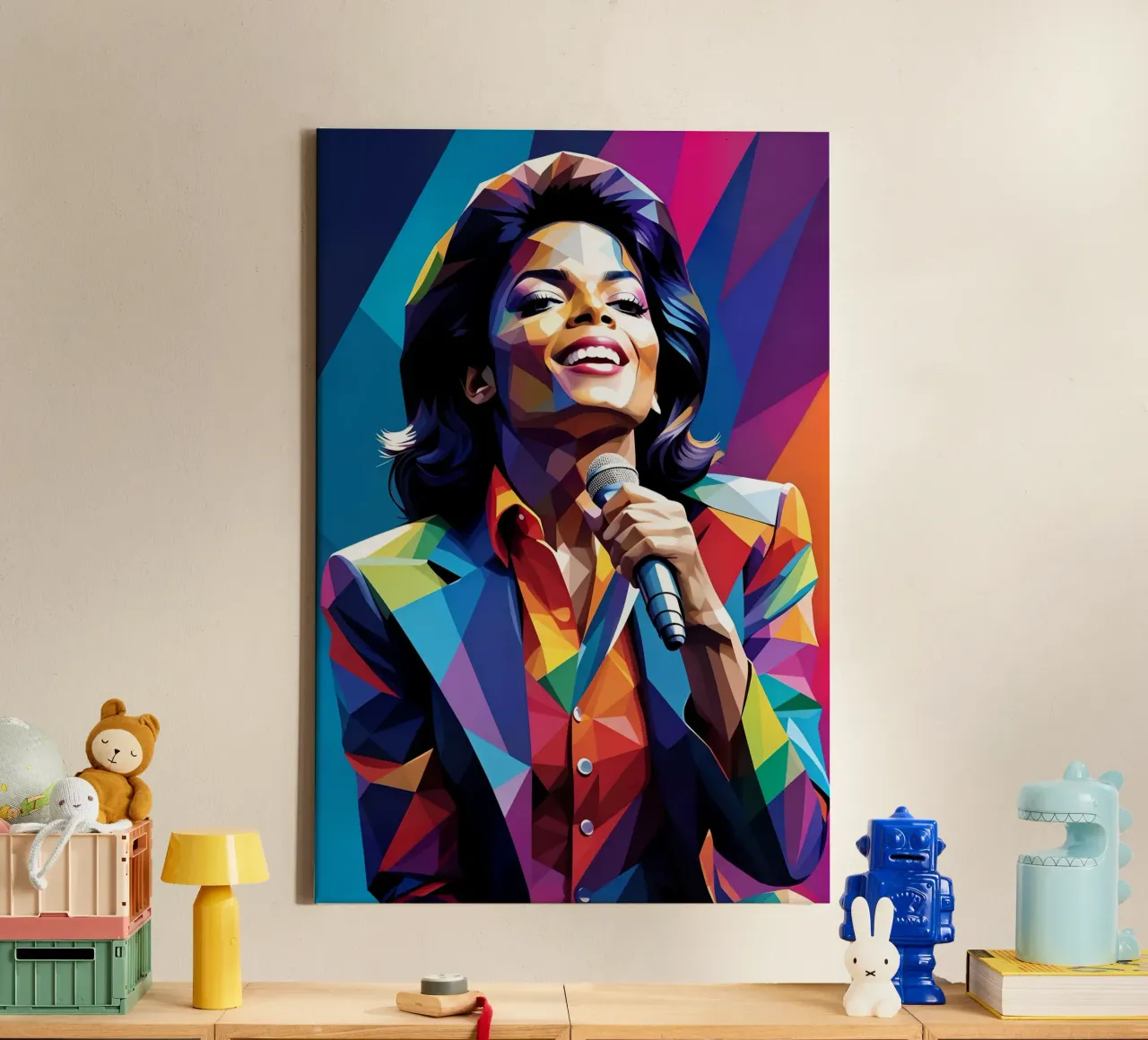 Michael Jackson colorful pop art canvas by BONANZA
