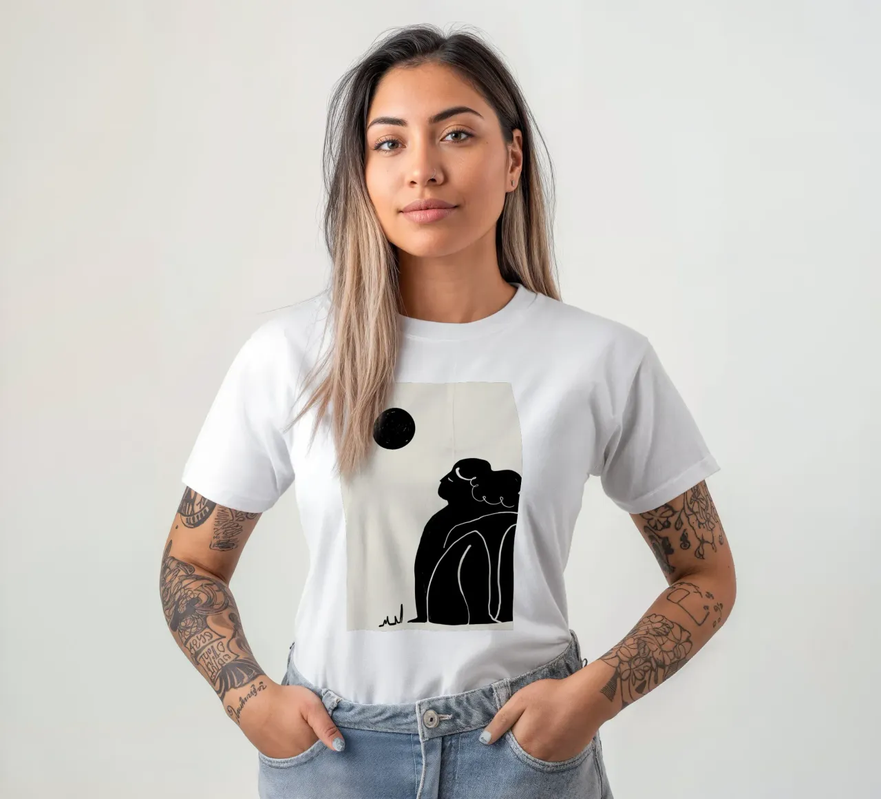 Moon Meditation 2 t-shirt da Graphite