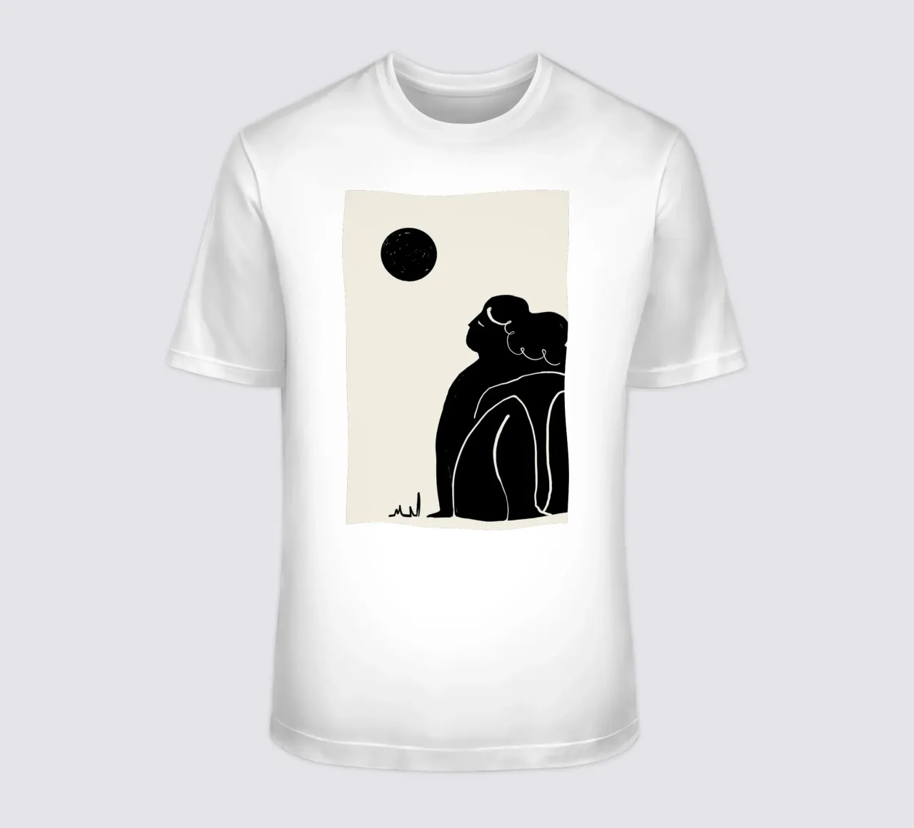 Moon Meditation 2 t-shirt da Graphite