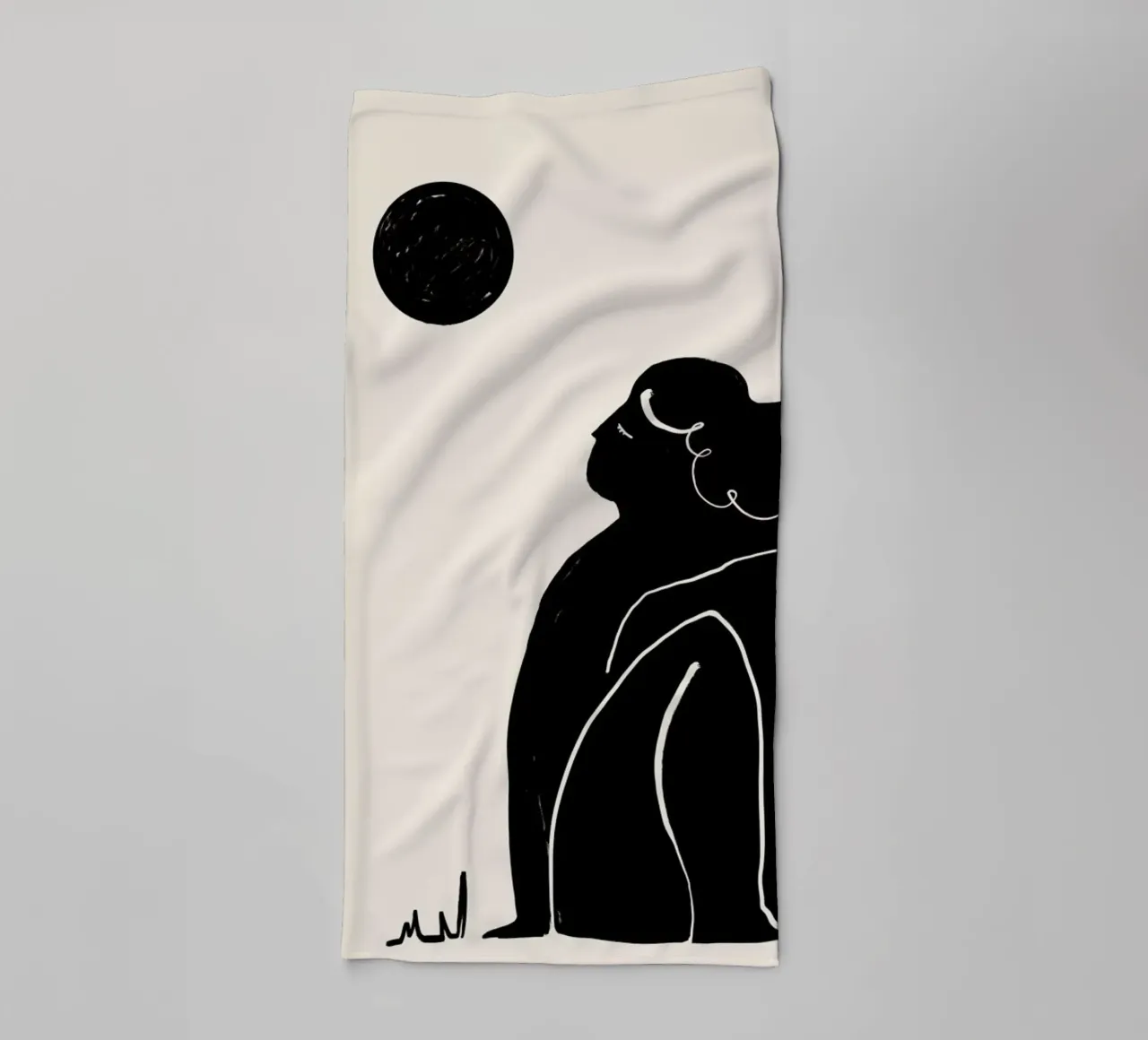 Moon Meditation 2 asciugamano da bagno da Graphite