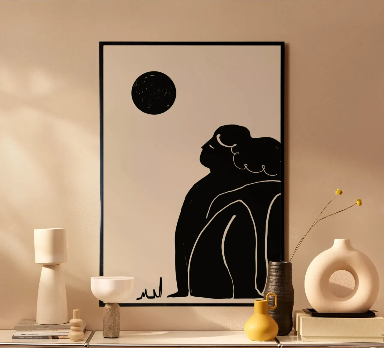 Moon Meditation 2 carta hahnemühle da Graphite