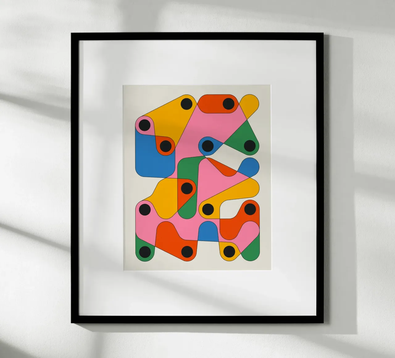 TANGENTE poster con telaio in alluminio da Jazzberry Blue