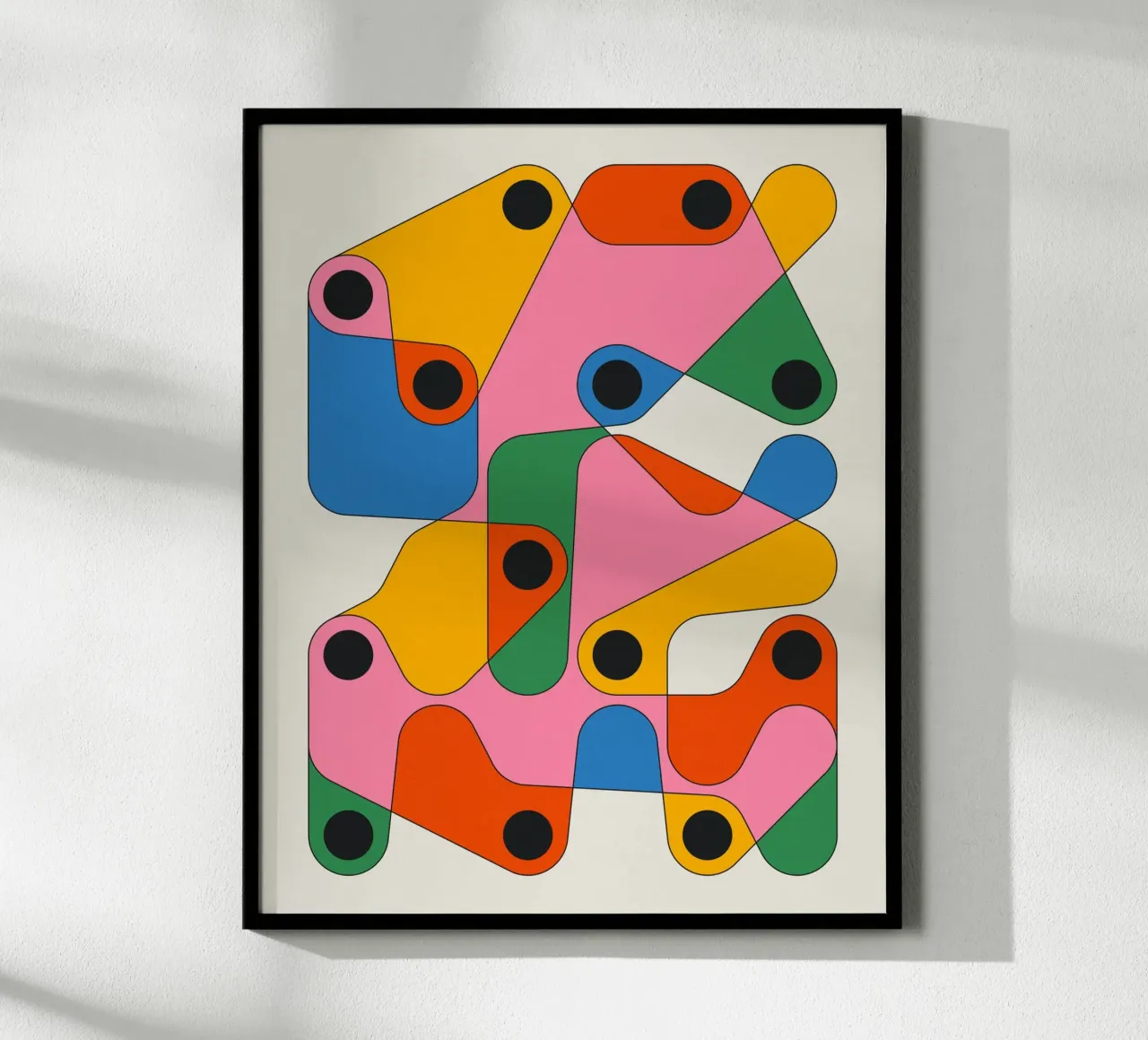 TANGENTE poster con telaio in alluminio da Jazzberry Blue