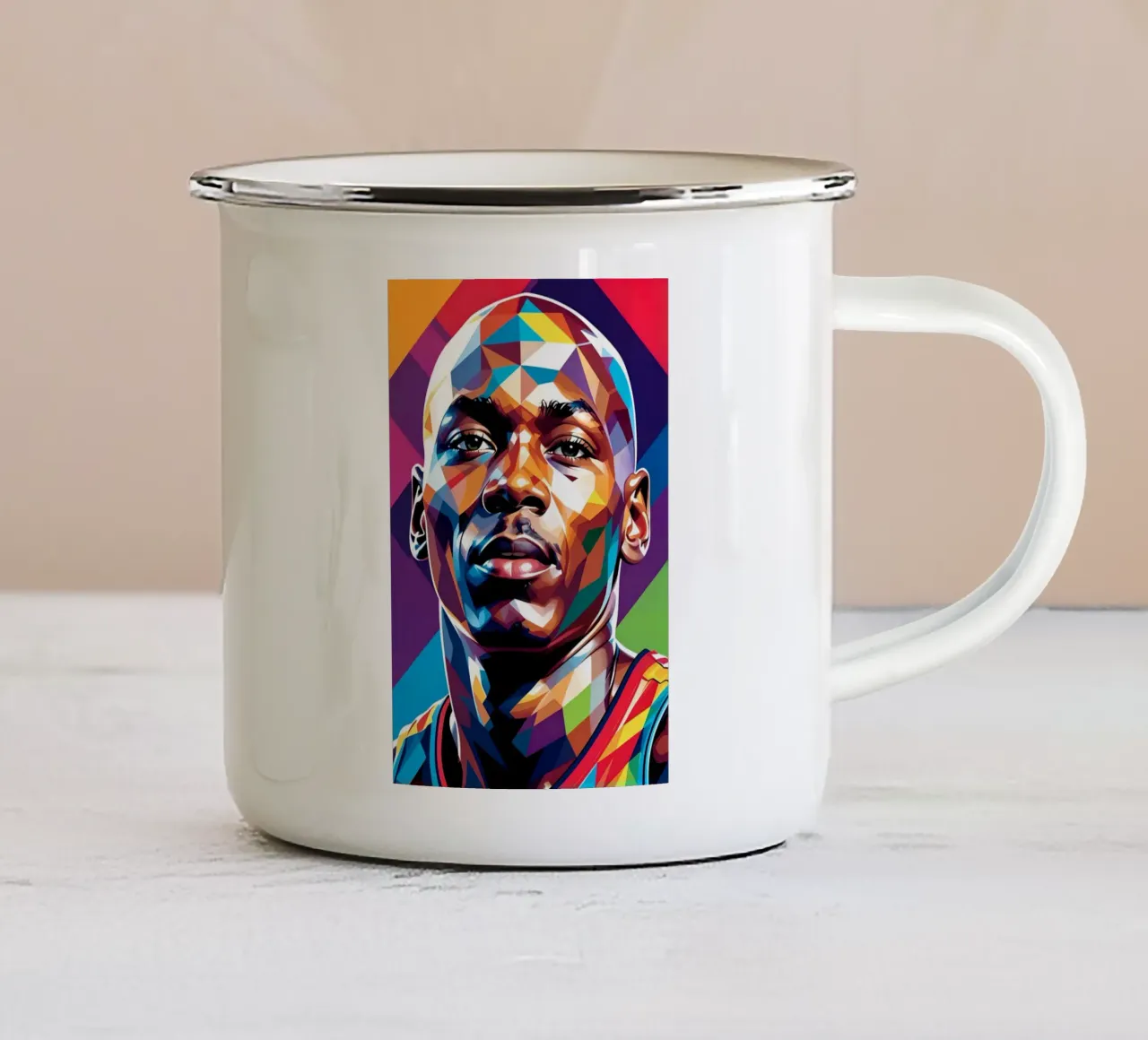 Michael Jordan pop art tazza in smalto da BONANZA