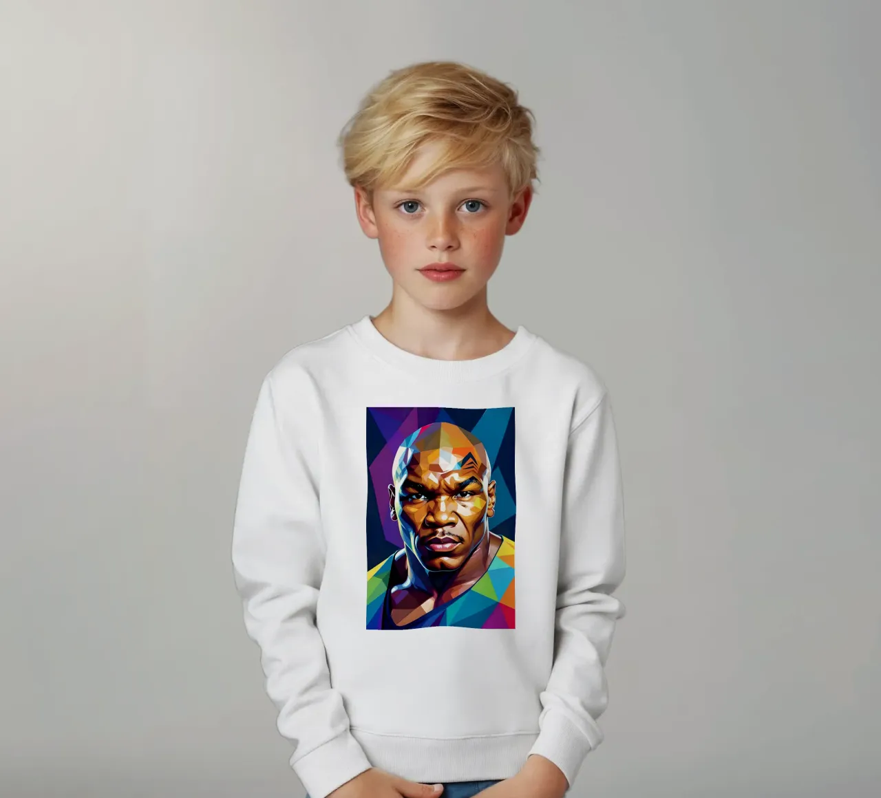 Mike Tyson pop art al neon felpa bambino da BONANZA