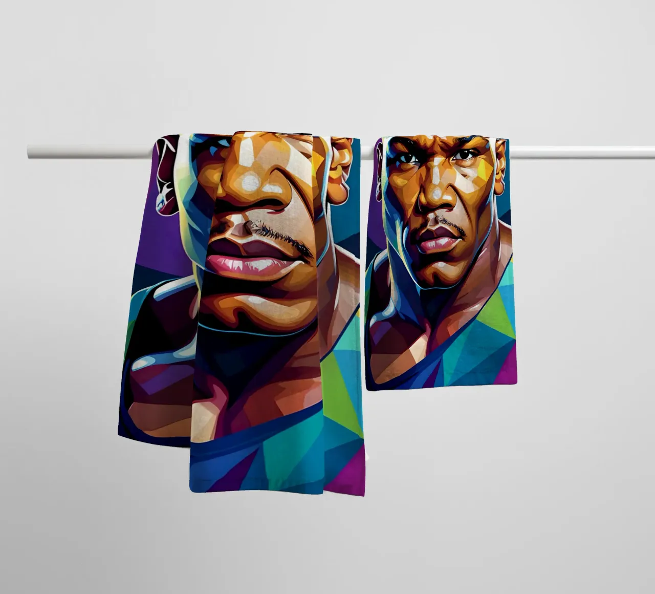 Mike Tyson pop art al neon asciugamano da bagno da BONANZA