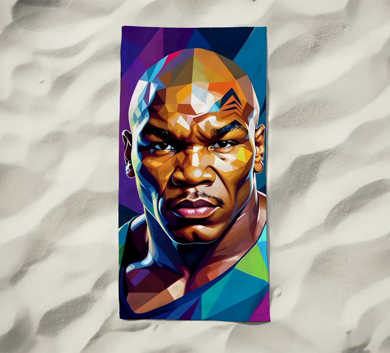 Mike Tyson pop art al neon telo mare da BONANZA