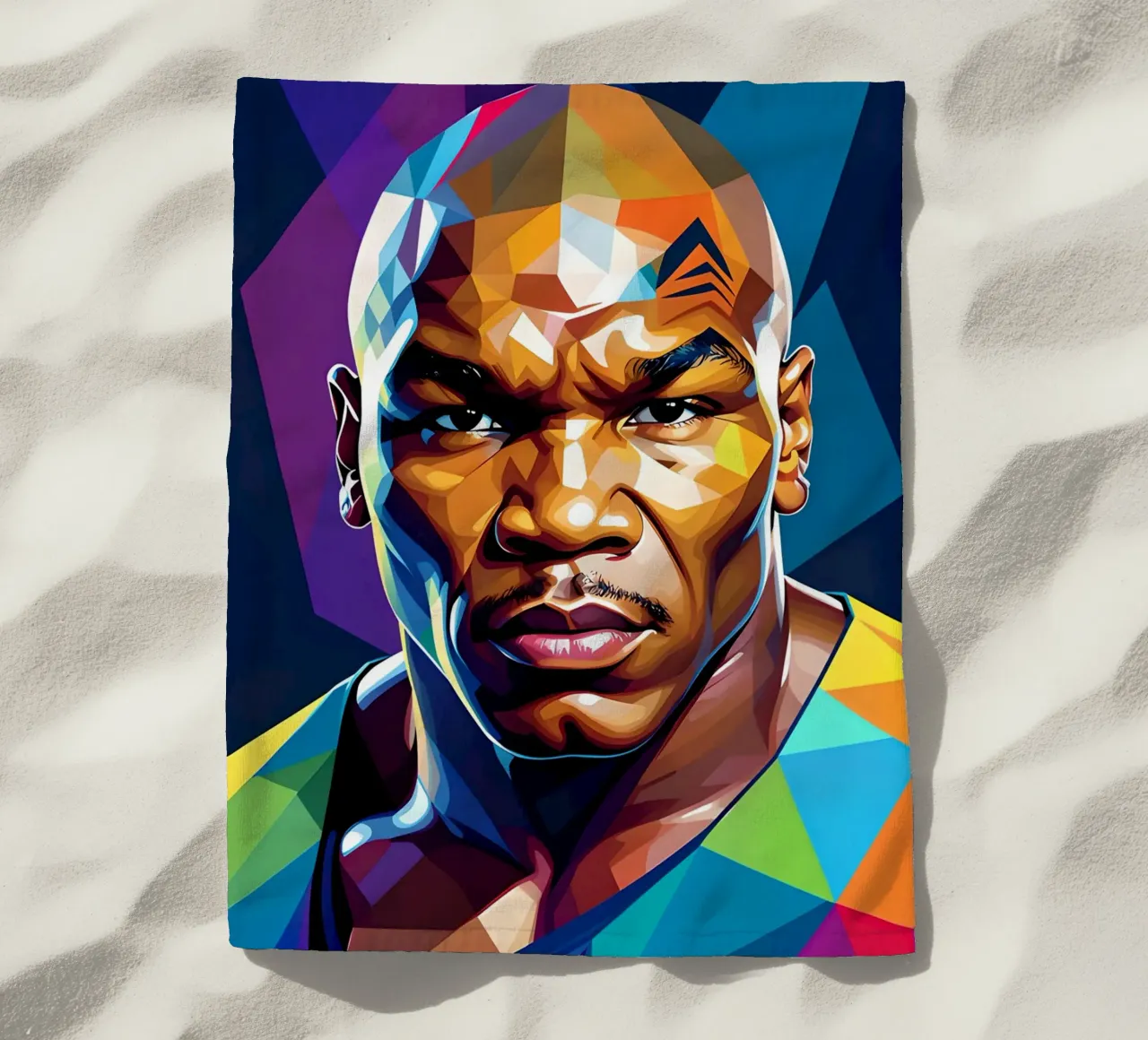 Mike Tyson pop art al neon telo mare da BONANZA