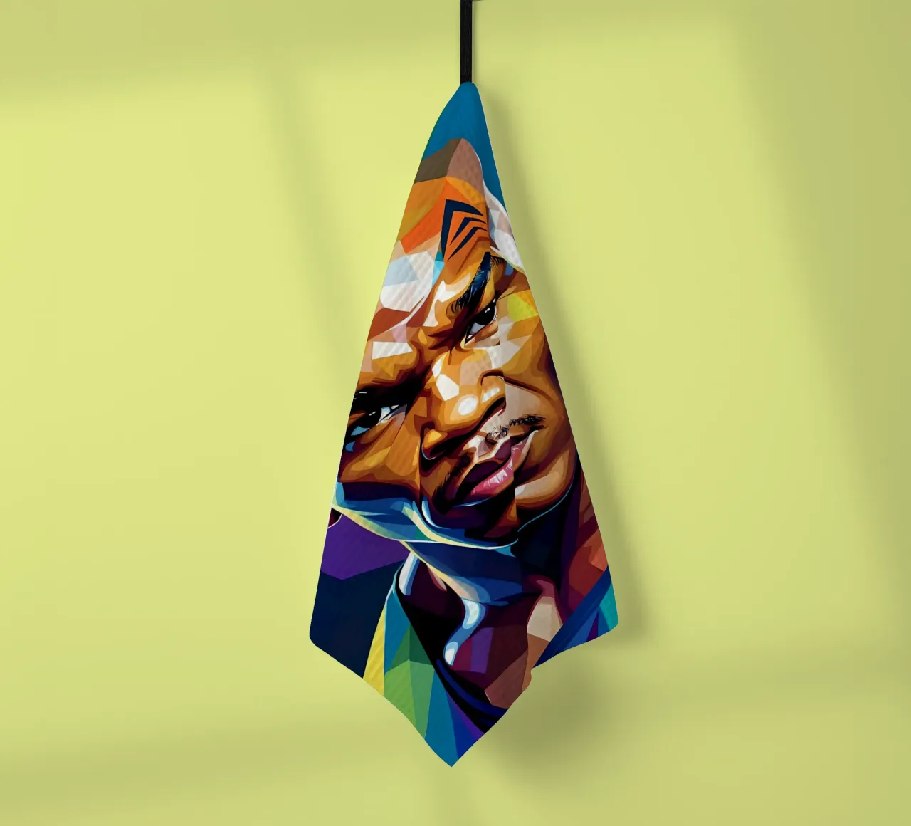 Mike Tyson Pop Art Neon Geschirrtuch von BONANZA