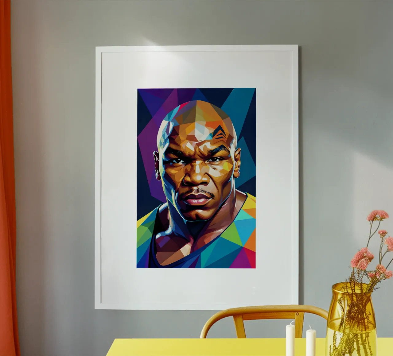 Mike Tyson pop art al neon carta hahnemühle da BONANZA