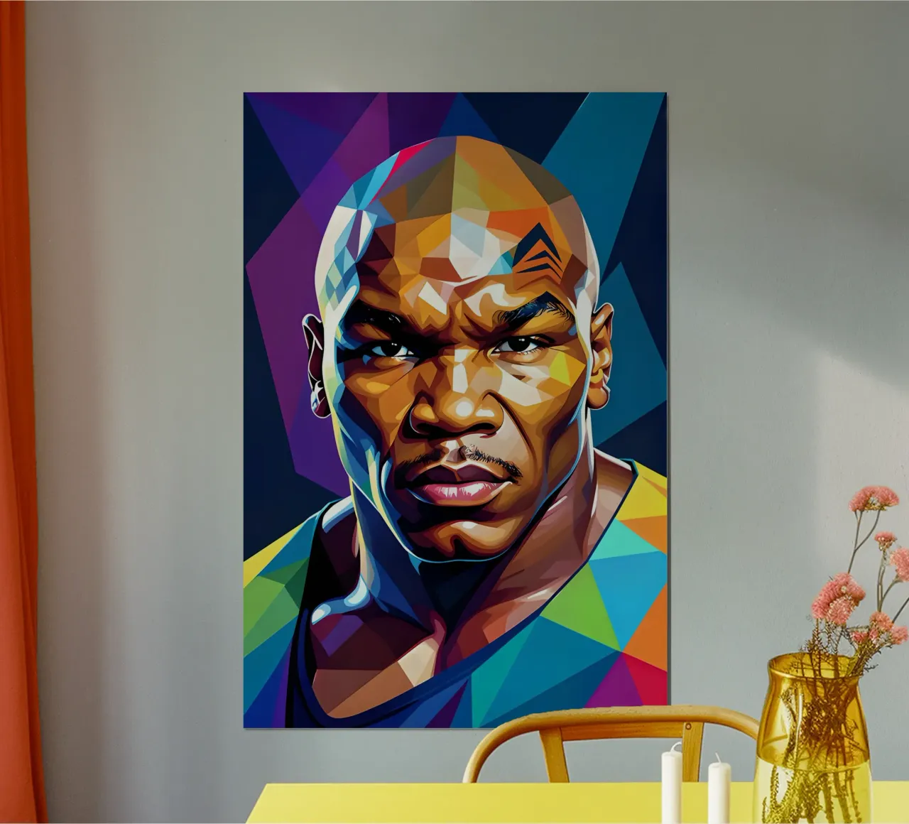 Mike Tyson pop art al neon carta hahnemühle da BONANZA