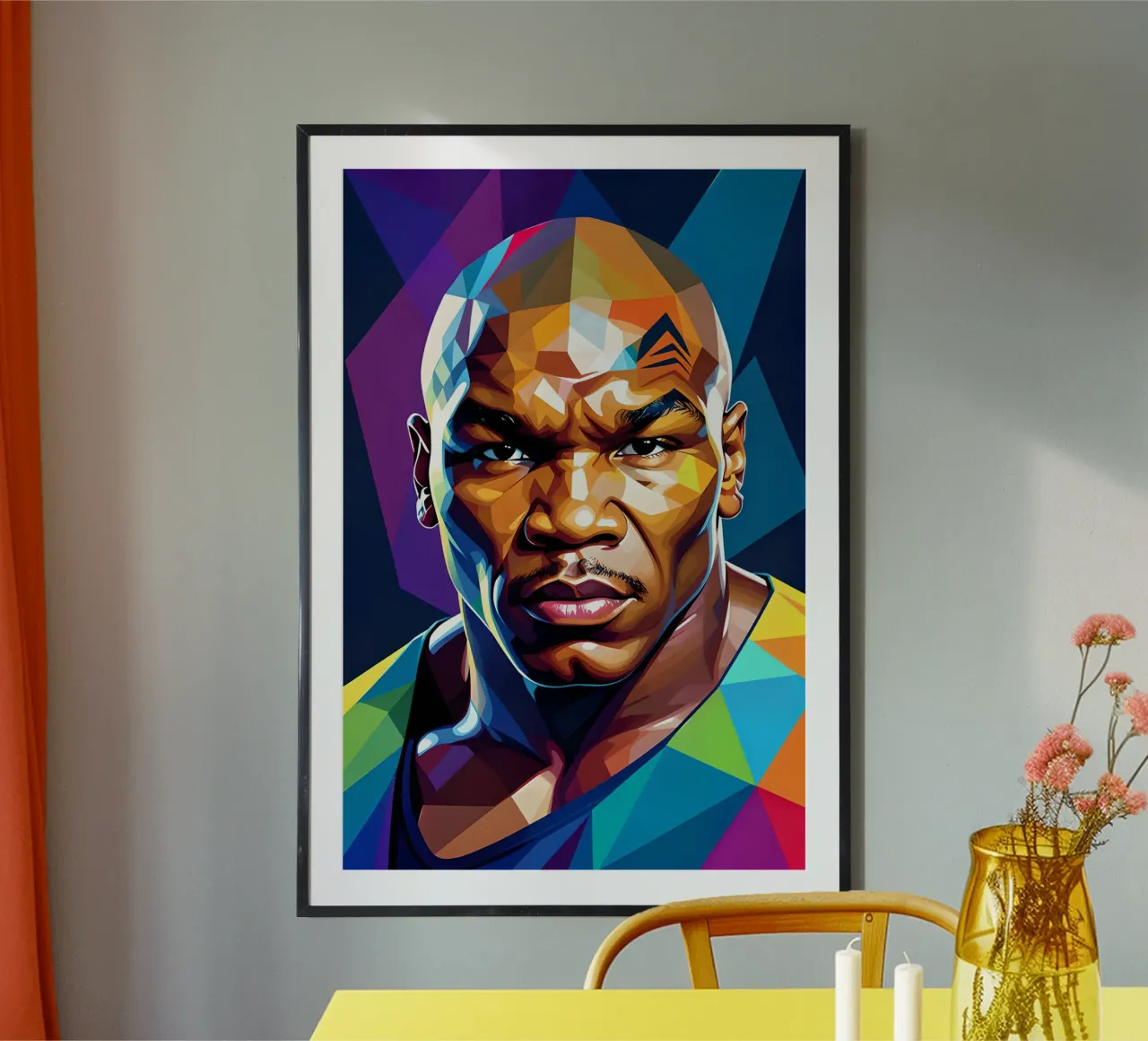 Mike Tyson pop art al neon carta hahnemühle da BONANZA