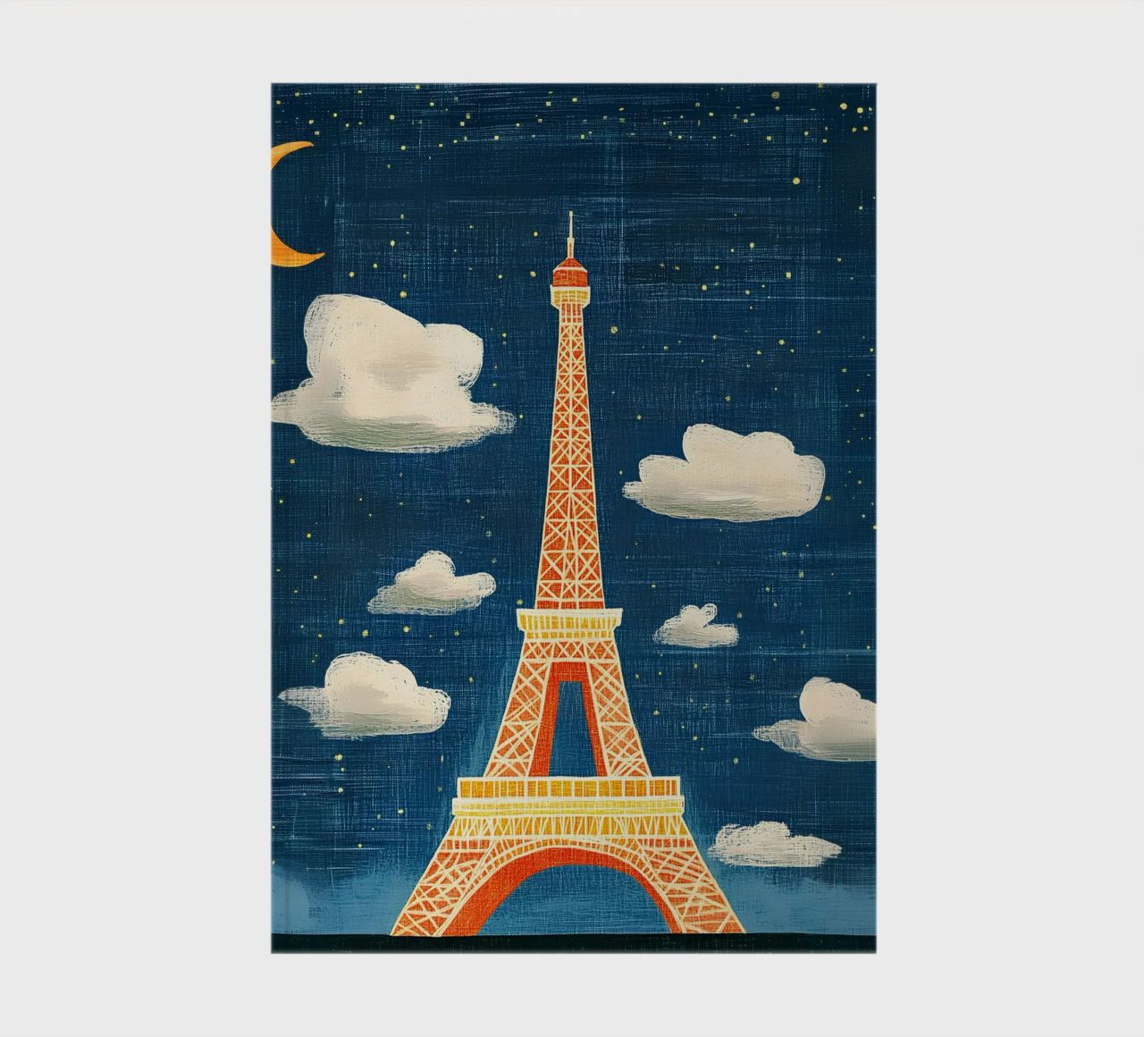 Torre Eiffel di notte diario da Curious Canvas