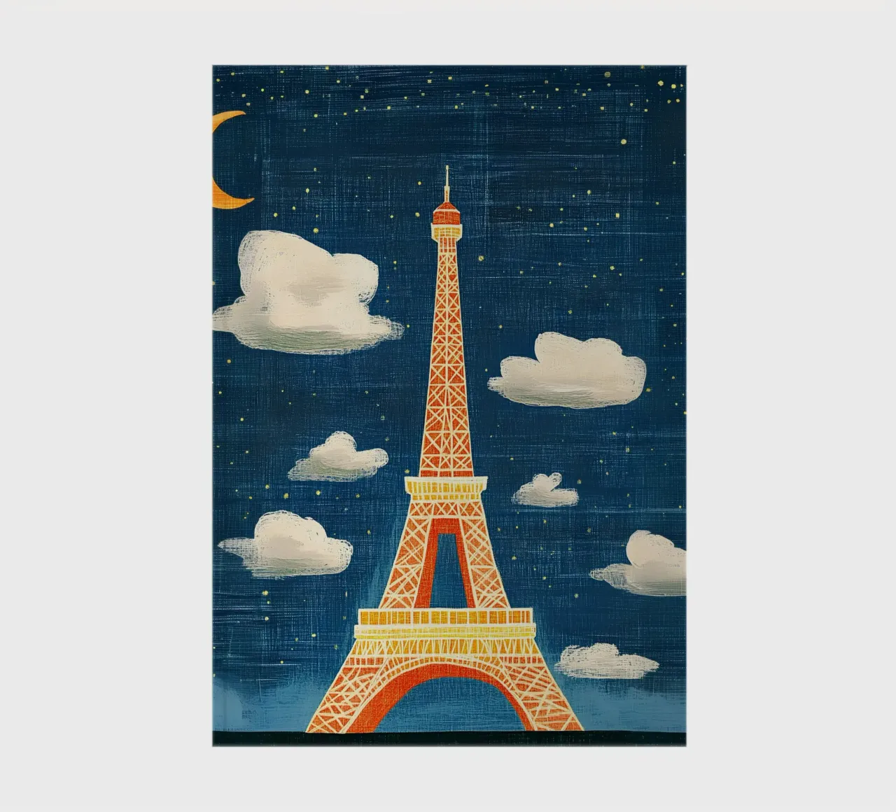 Torre Eiffel di notte diario da Curious Canvas