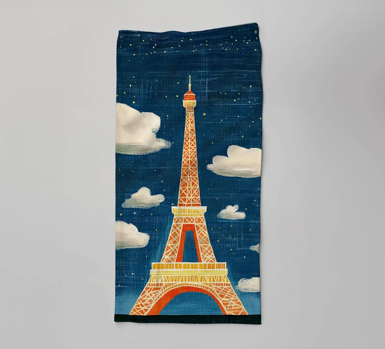 Torre Eiffel di notte asciugamano da bagno da Curious Canvas
